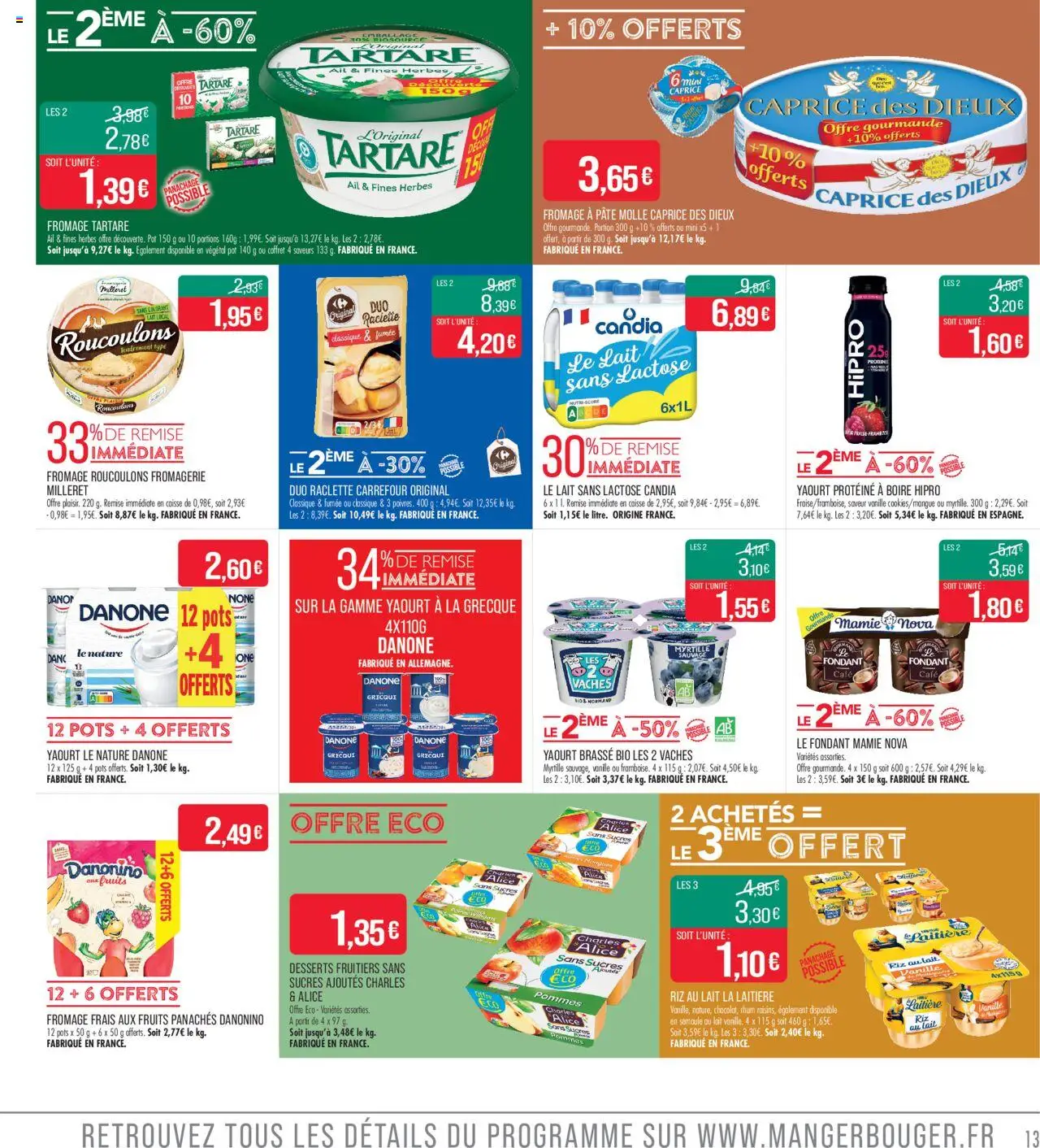 {H1} | Page: 13 | Produits: Rhum, Yaourt, Pommes, Fromage frais