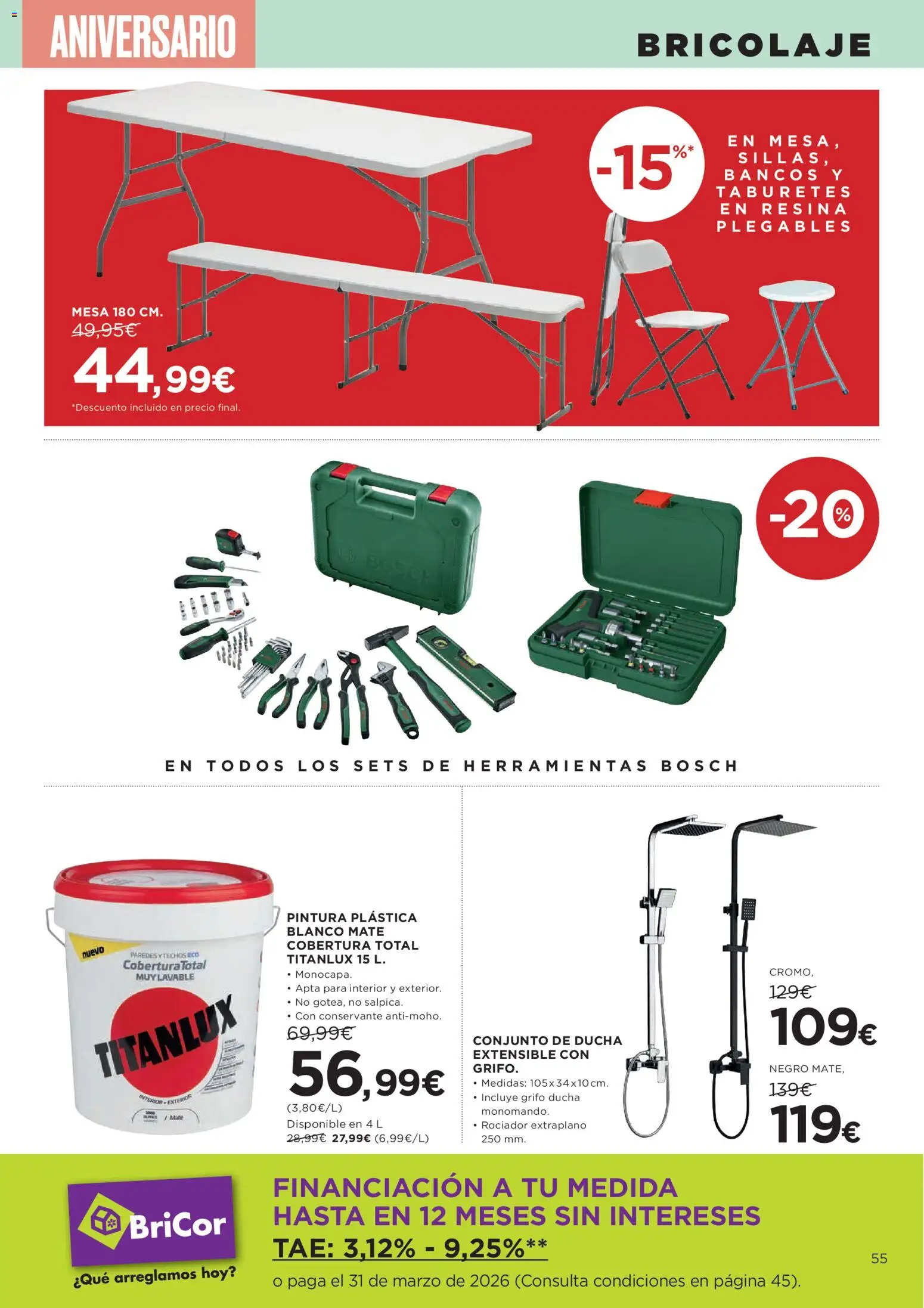 Hipercor catálogo │ válido desde el 23.10.2025 | Página: 68 | Productos: Pintura plástica, Mesa, Ducha