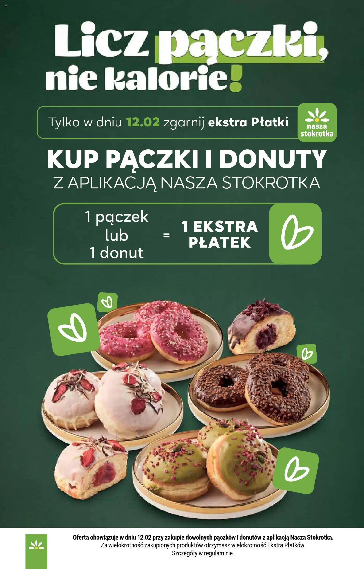 Stokrotka Gazetka od 12.02.2026 | Strona: 13 | Produkty: Stokrotka, Pączki, Donut, Płatki