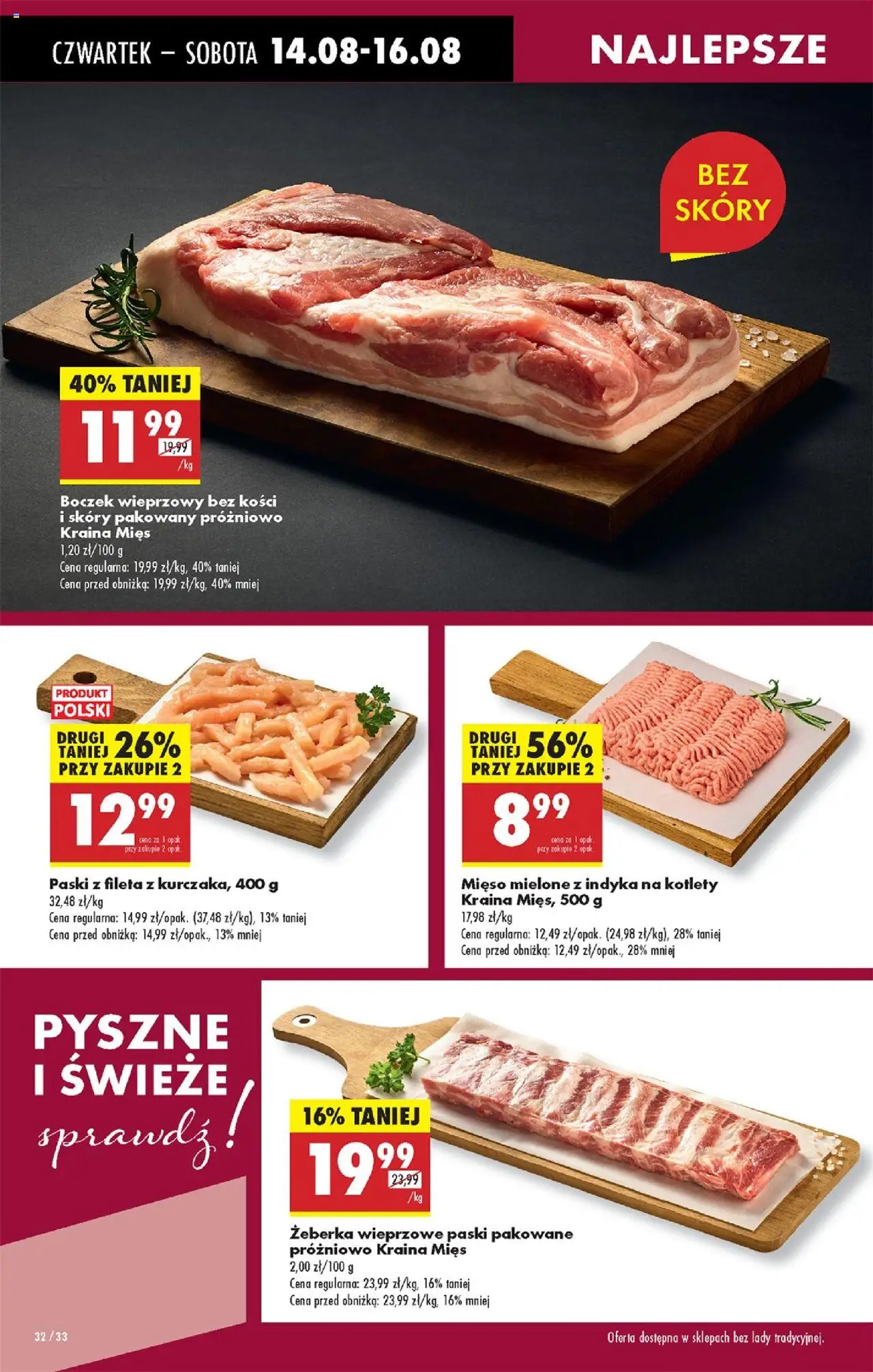 Biedronka gazetka - Oferta w tym tygodniu od 14.08.2025 | Strona: 38 | Produkty: Mięso, Boczek wieprzowy, Boczek, Kotlety