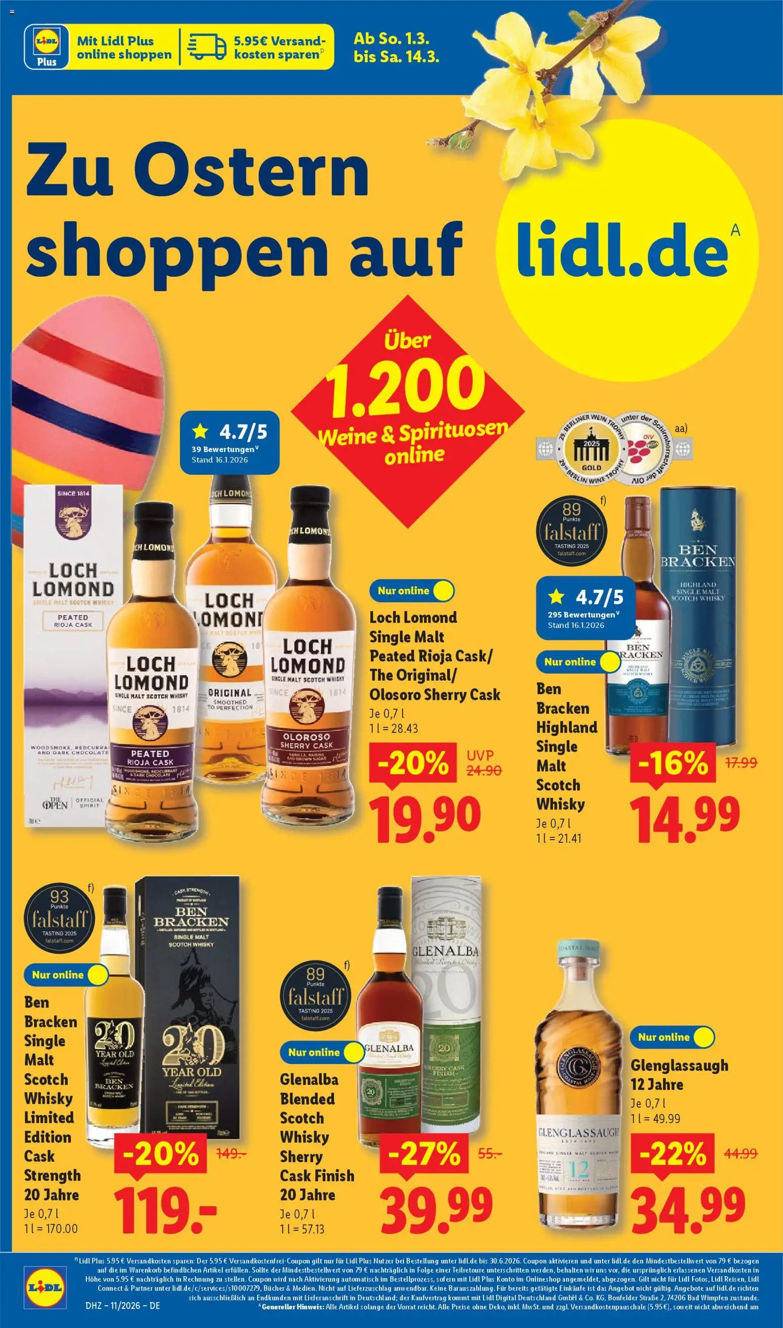 Lidl Prospekt Holzminden – gültig ab 09.03.2026 | Seite: 16 | Produkte: Berliner, Whisky, Bad, Finish