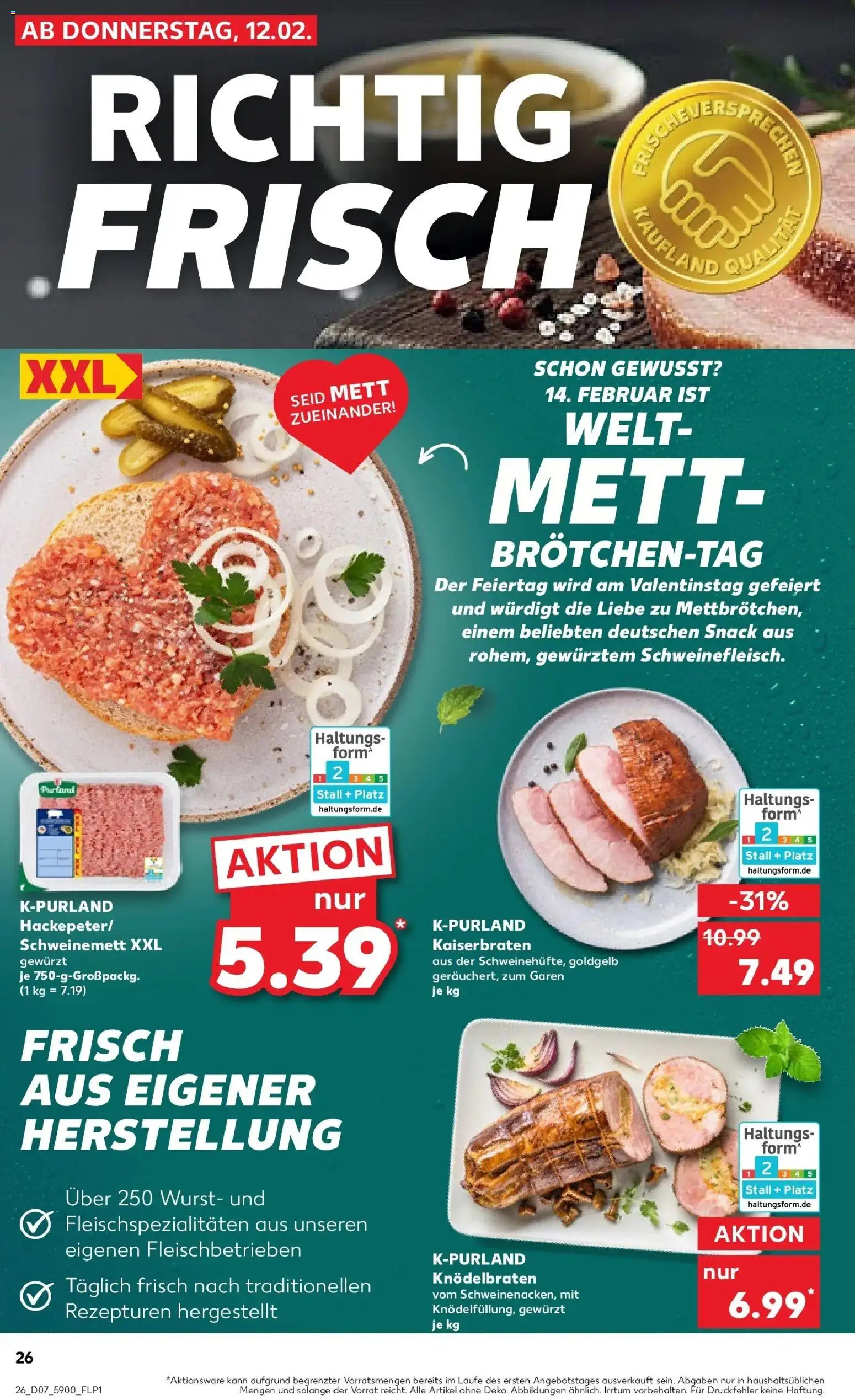 Kaufland prospekt Königs Wusterhausen	 – gültig ab 16.02.2026 | Seite: 26 | Produkte: Wurst