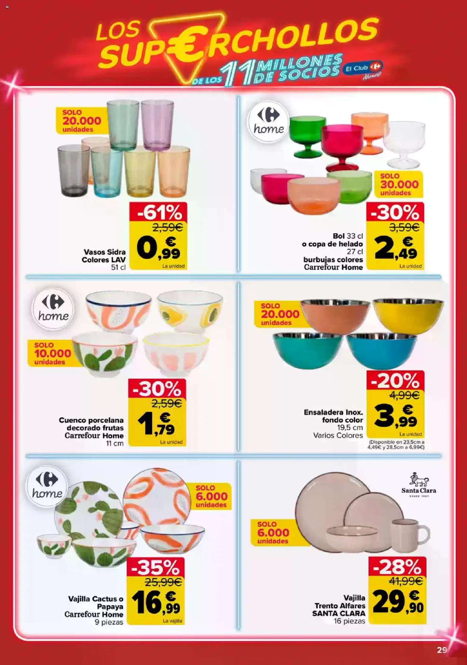 Carrefour Super chollos │ válido desde el 23.04.2026 | Página: 29 | Productos: Vasos, Helado, Βρεφικό κρεβάτι