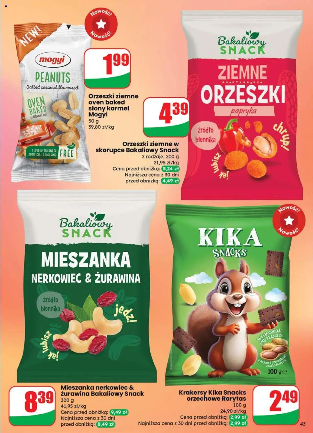 Dino Gazetka od 25.06.2025 | Strona: 43 | Produkty: Papryka, Żurawina, Krakersy, Orzeszki ziemne