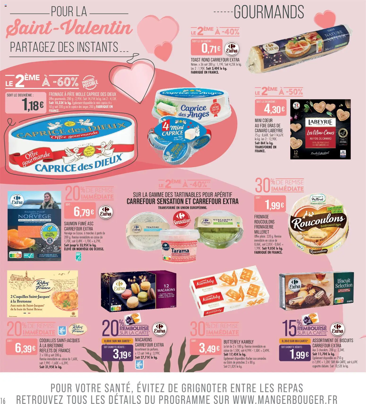 {H1} | Page: 16 | Produits: Foie Gras de Canard, Pistaches, Tarama, Noix