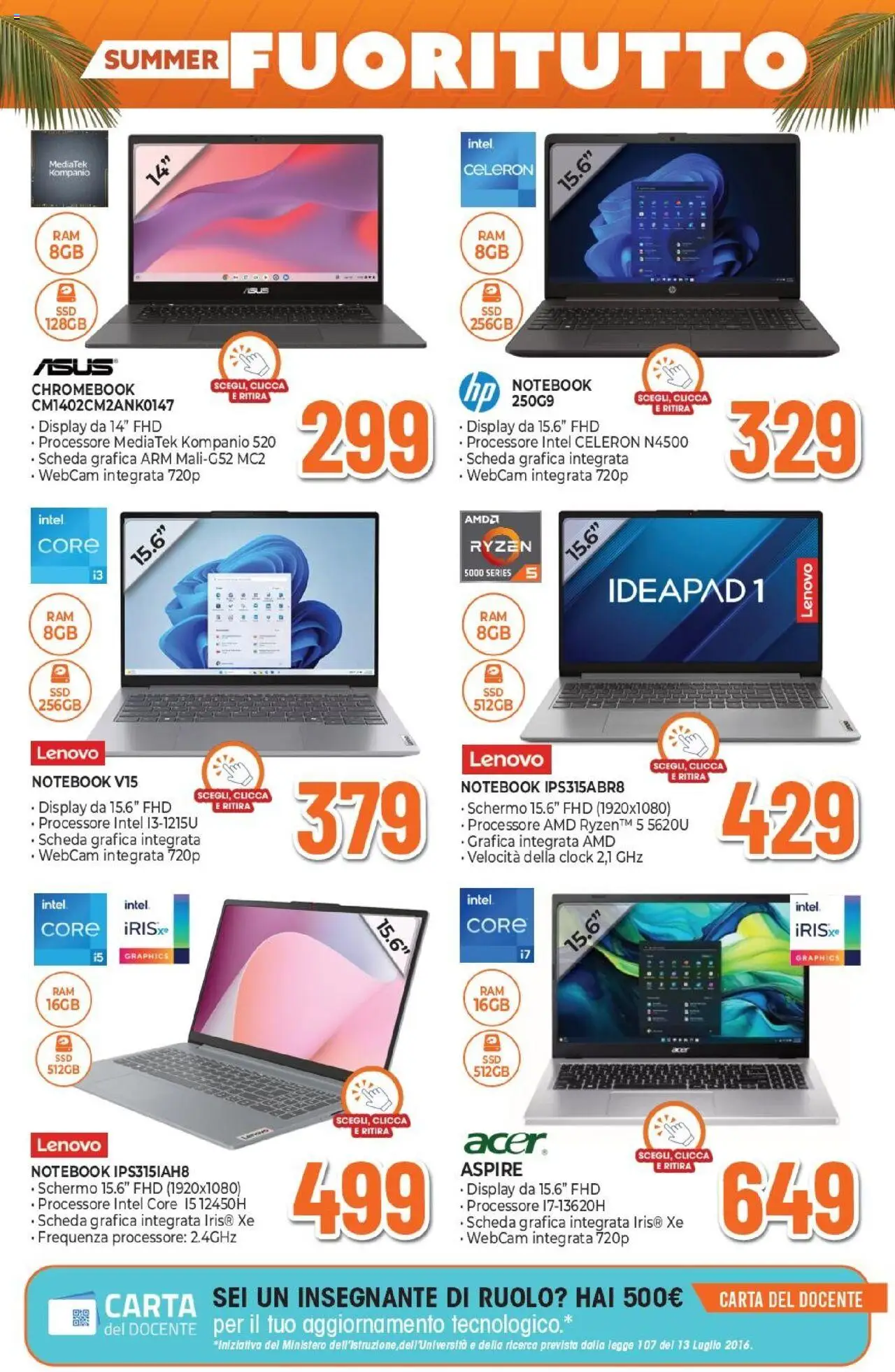 Volantino Expert del 31.07.2025 | Pagina: 23 | Prodotti: Schermo, Webcam, Notebook