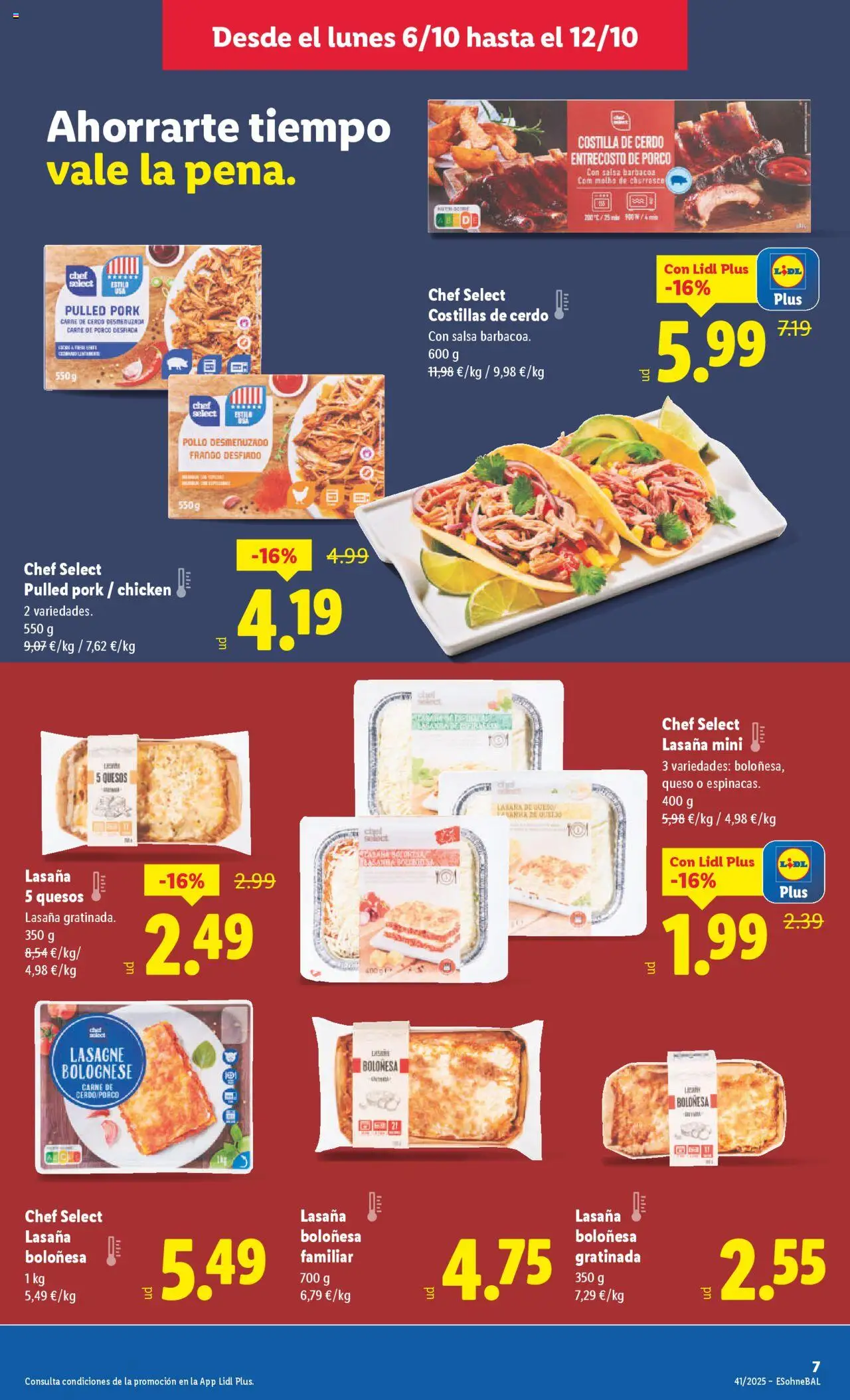 Lidl catálogo MAD │ válido desde el 06.10.2025 | Página: 11 | Productos: Queso, Cerdo, Barbacoa, Lasaña