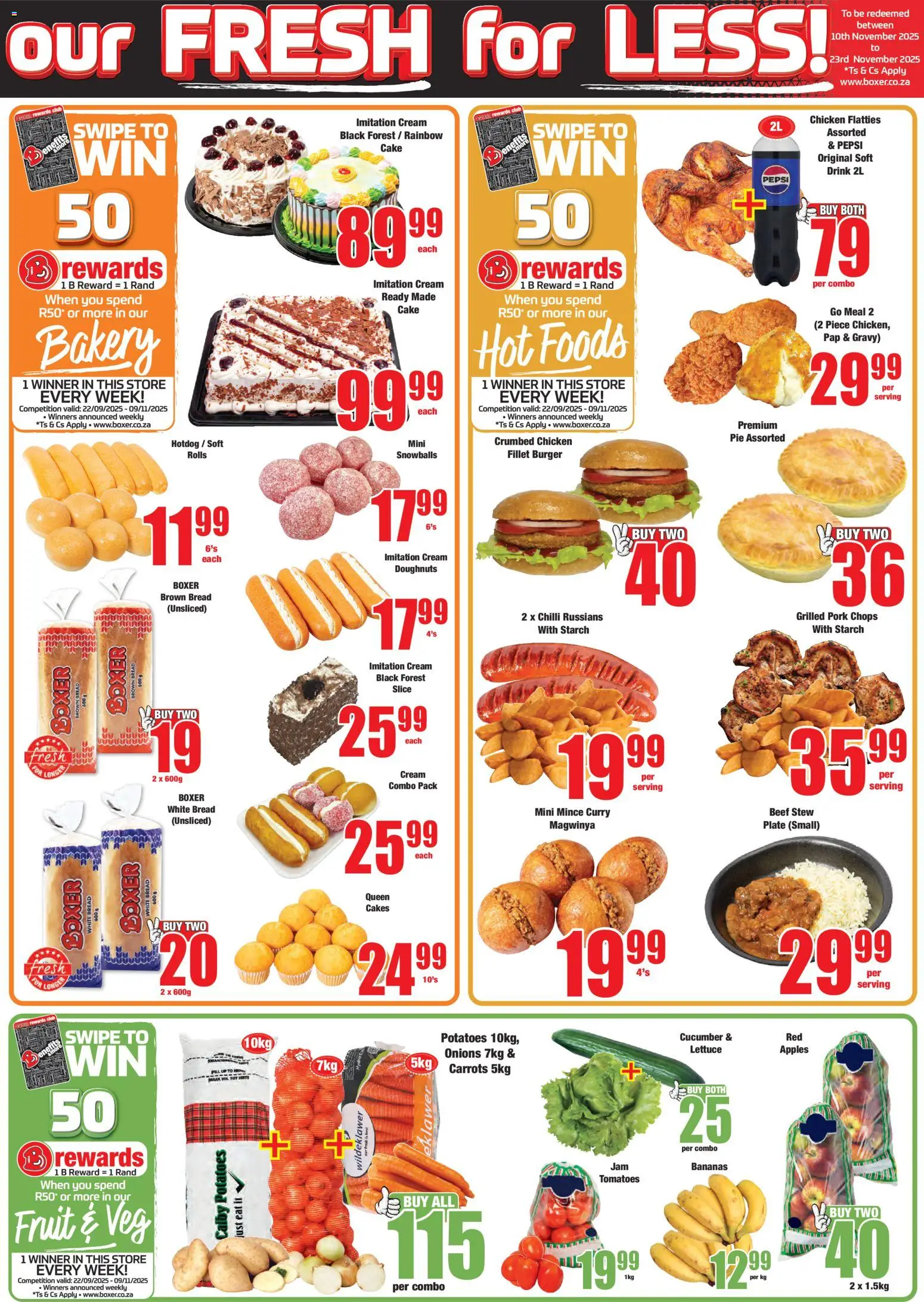 New Boxer catalogue – valid from 23.10.2025 | Page: 3 | Products: Plate, Bananas, Beef, Cream