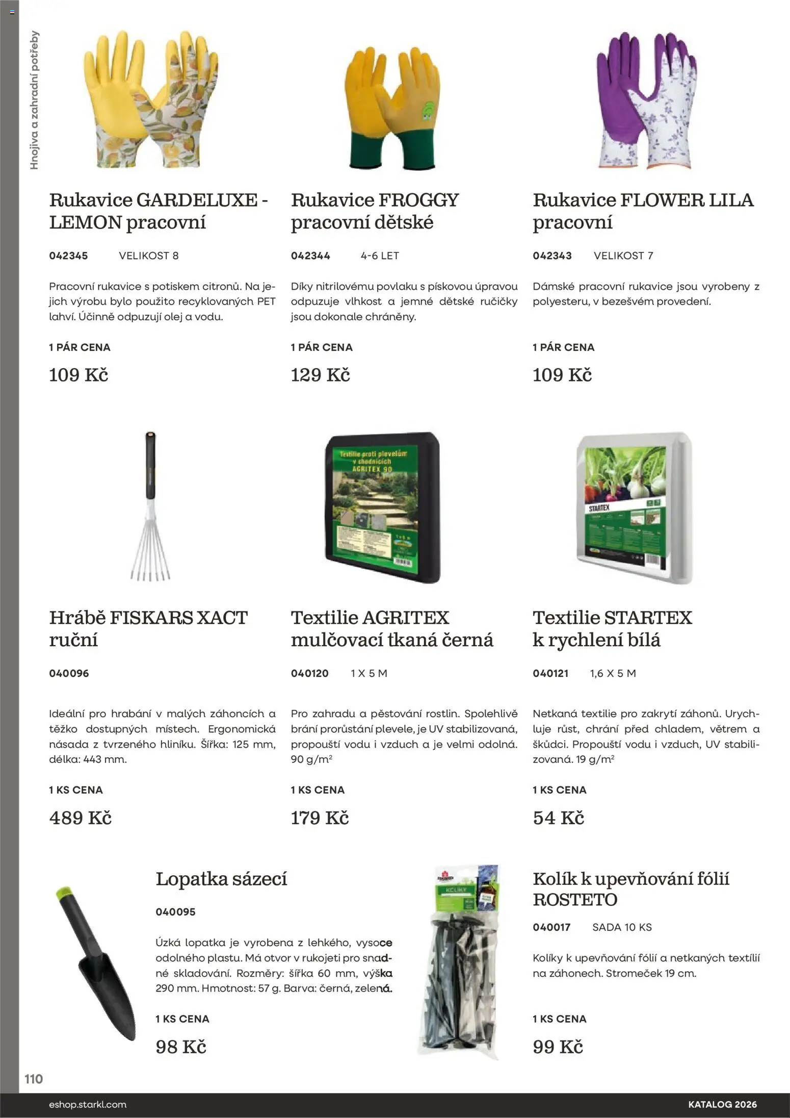 Starkl katalog od 25.02.2026 | Strana: 110 | Produkty: Olej, Fiskars, Rukavice, Lopatka