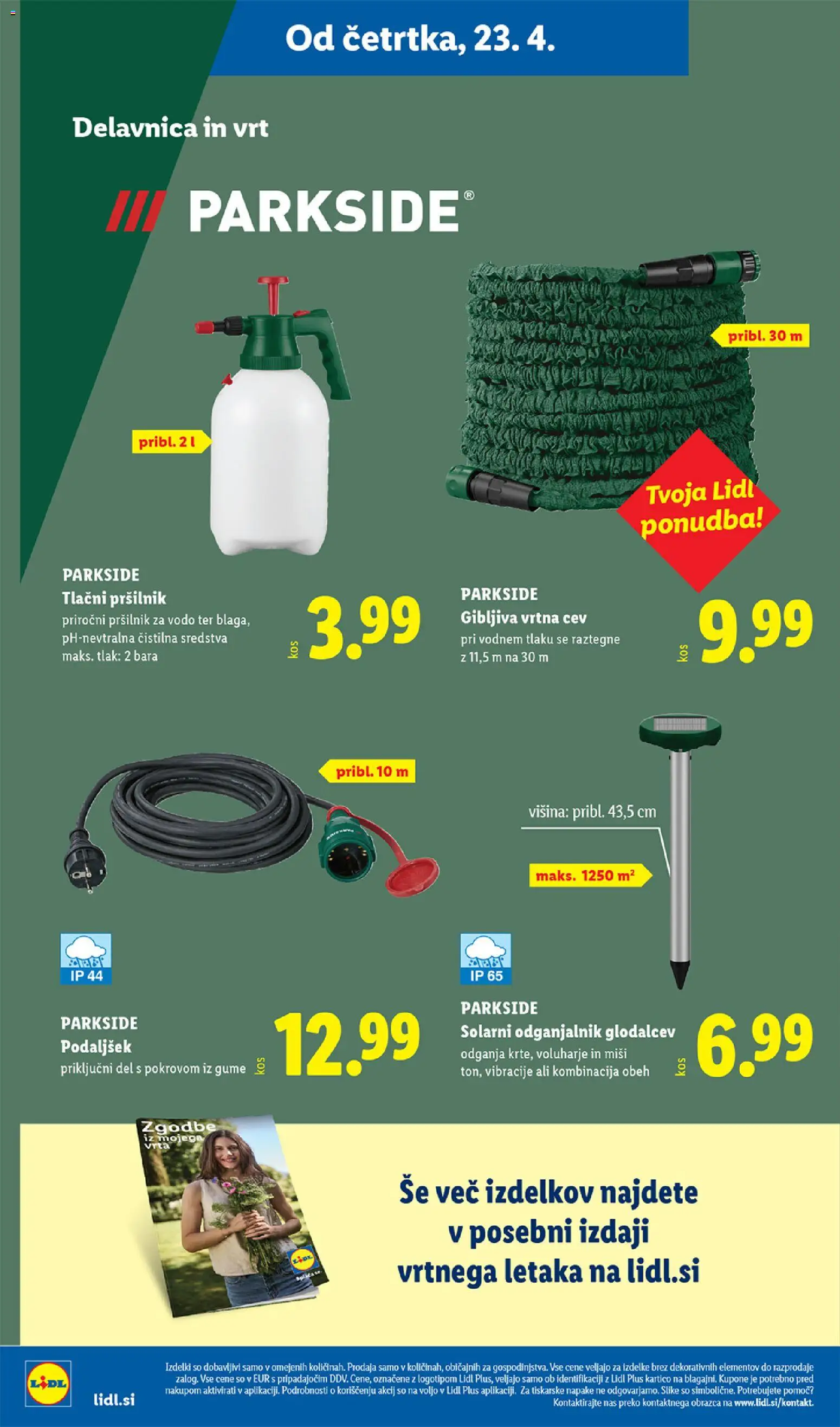 Novi Lidl katalog ponudbe – veljaven od 23.04.2026 | Stran: 30 | Izdelki: Vrtna cev