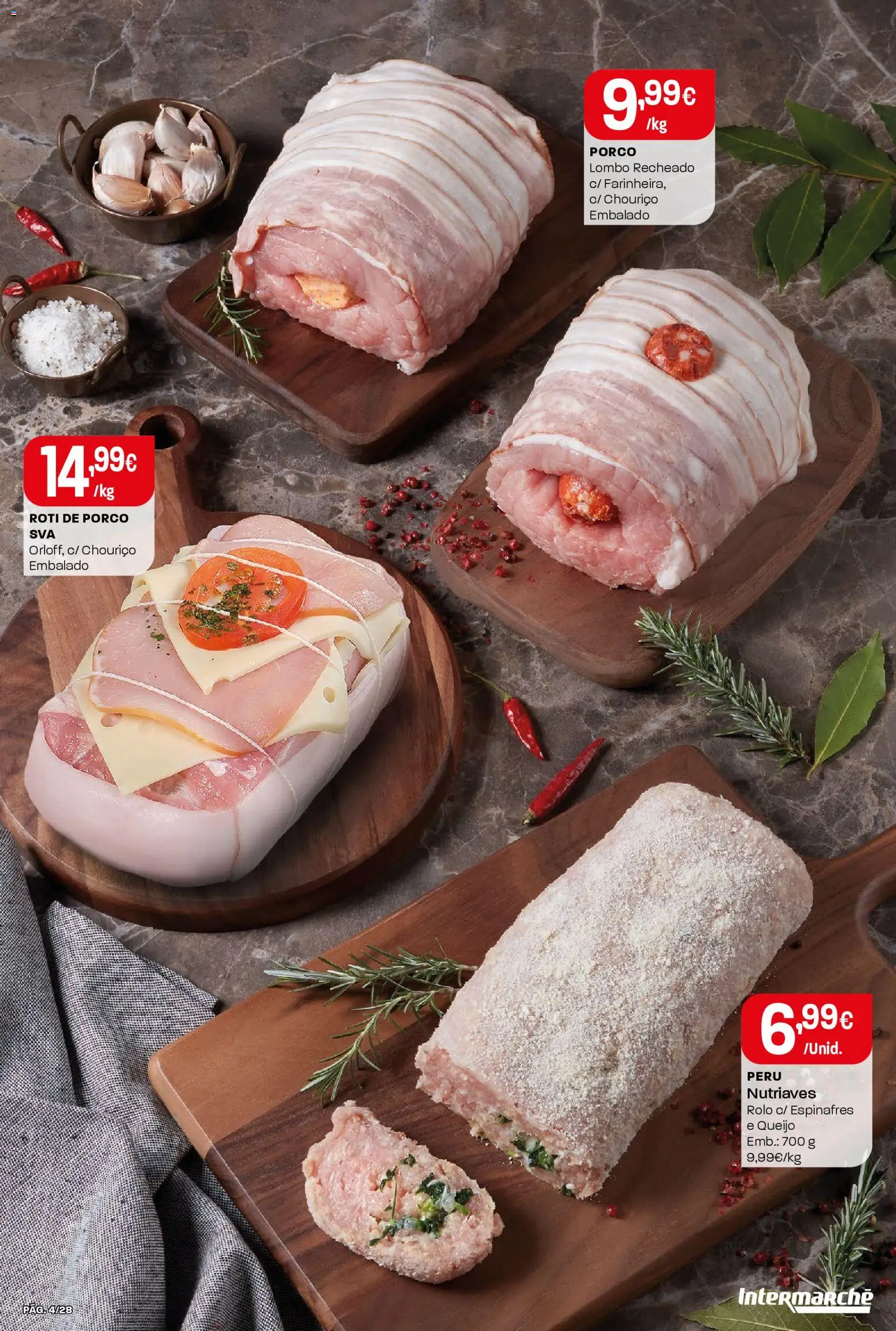 Intermarché Folheto Contact │ válido de 26.03.2026 | Página: 4 | Produtos: Espinafres, Queijo, Lombo, Chouriço