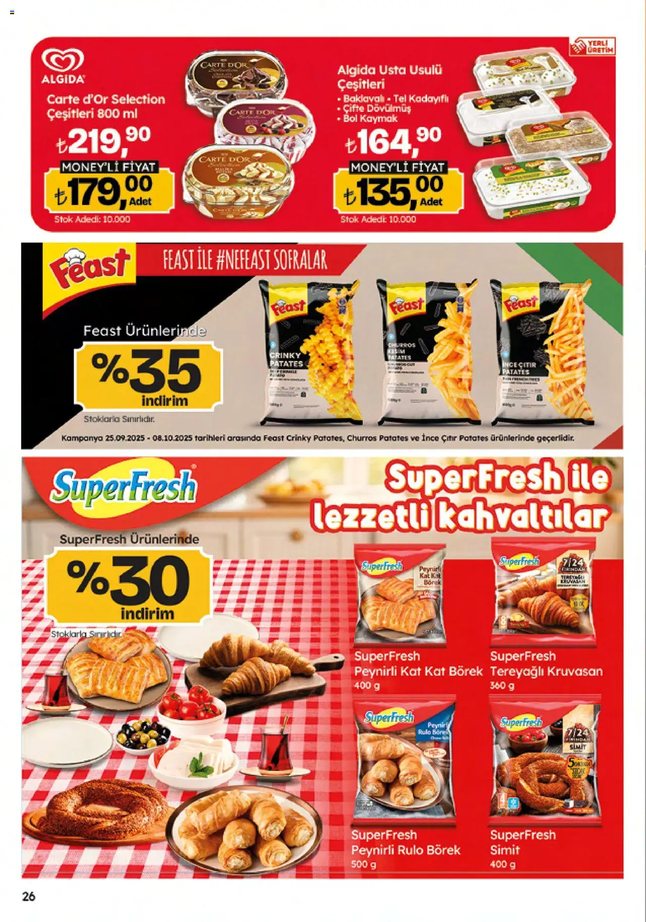 Migros Katalog - Migroskop - 25.09.2025 tarihinden itibaren geçerlidir | Sayfa: 26 | Ürünler: Simit, Patates