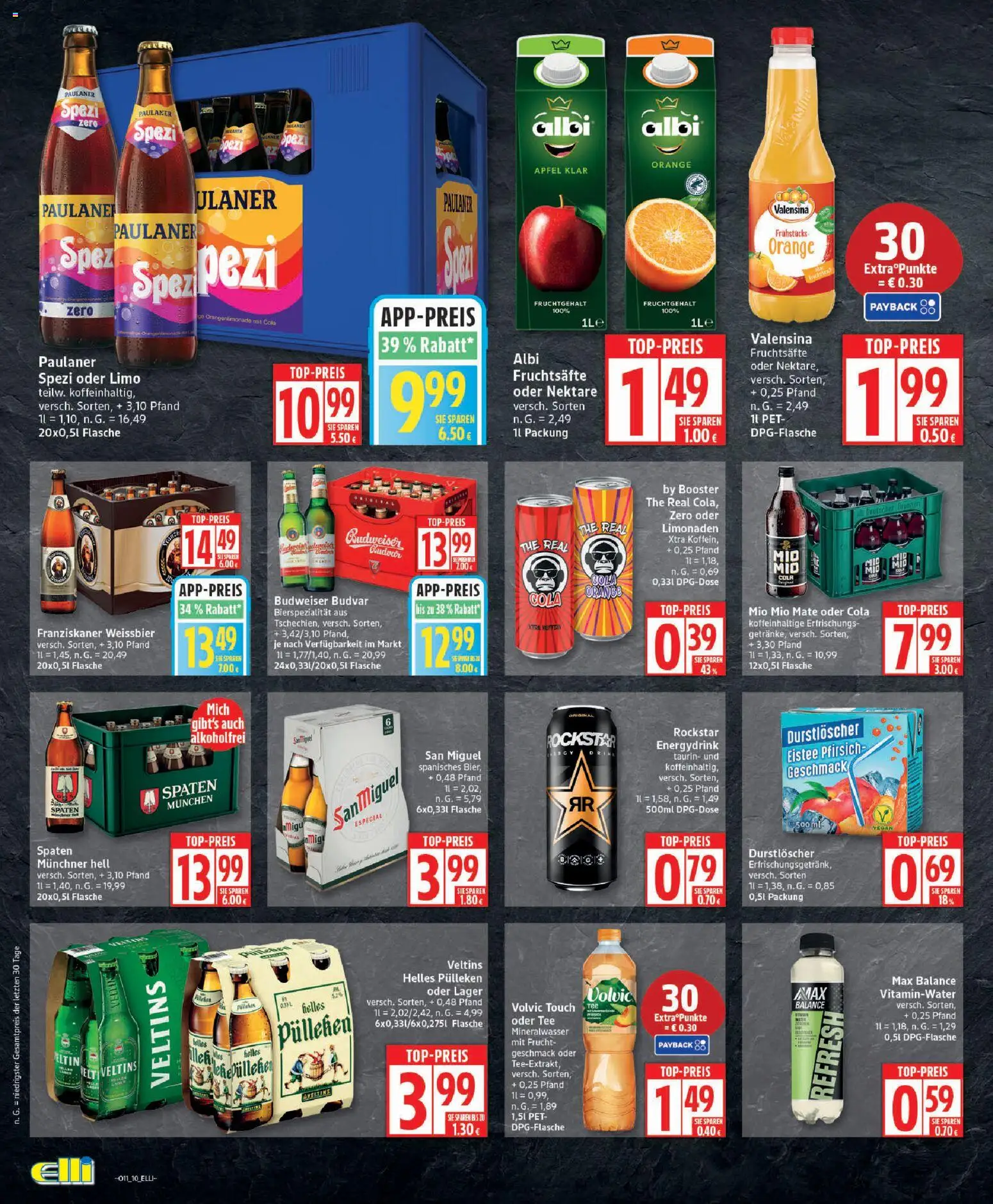 Elli Markt Prospekt 	 – gültig ab 09.03.2026 | Seite: 10 | Produkte: Durstloscher, Äpfel, Volvic touch, Valensina