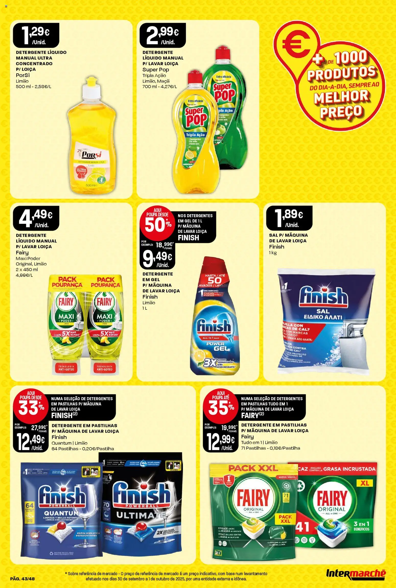 Intermarché folheto │ válido de 06.11.2025 | Página: 43 | Produtos: Base, Detergente, Sal, Maça