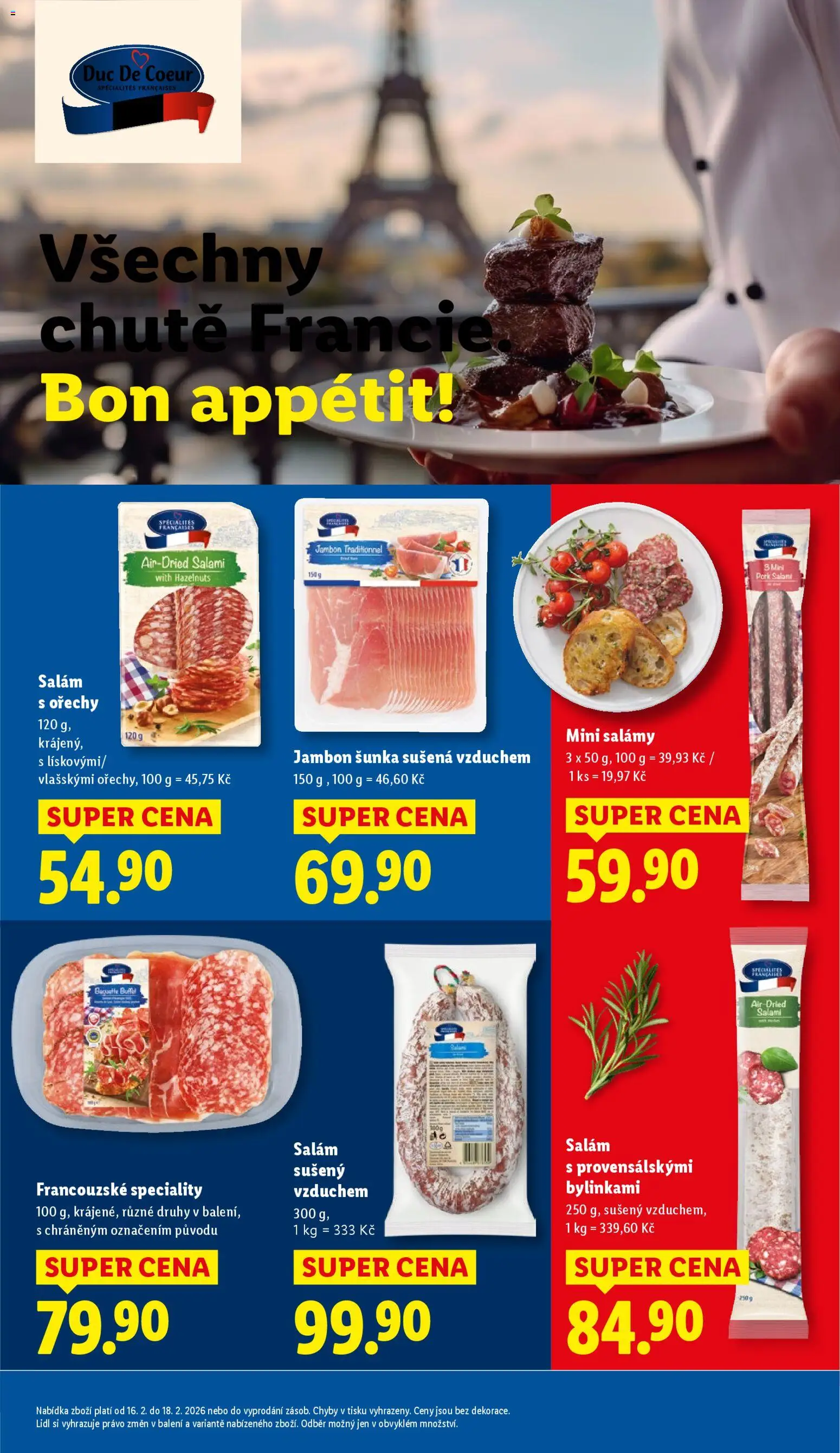 Lidl leták od 16.02.2026 | Strana: 13 | Produkty: Salám, Šunka, Ořechy