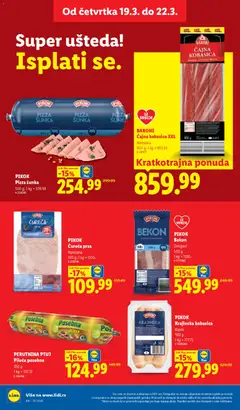 PIKOK Ćureća prsa, Narezana, 100 g - pregled Lidl kataloga - važi od 19.03.2026 | Strana: 22