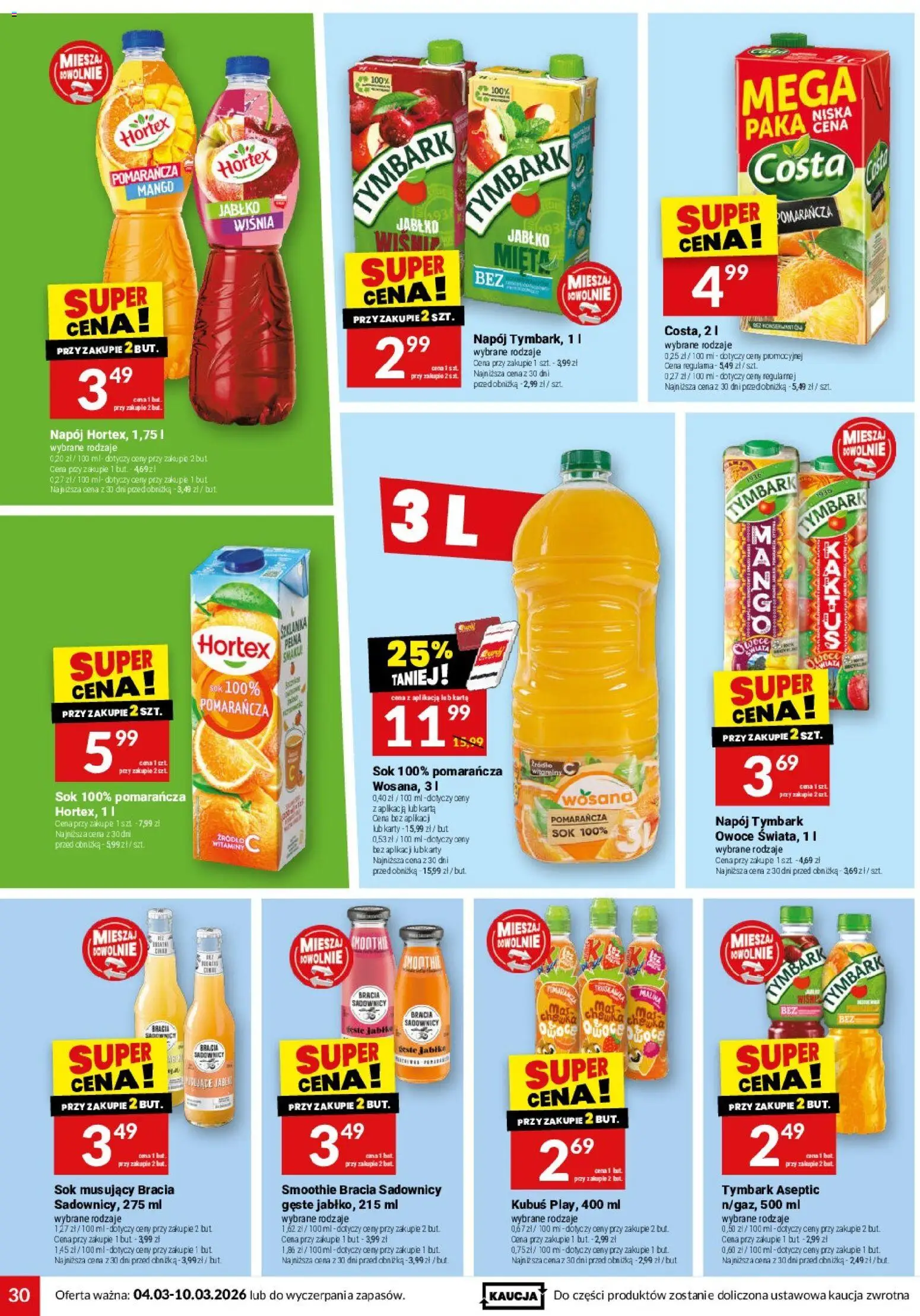 Twój Market gazetka od 04.03.2026 | Strona: 30 | Produkty: Mango, Smoothie, Wiśnie, Sok