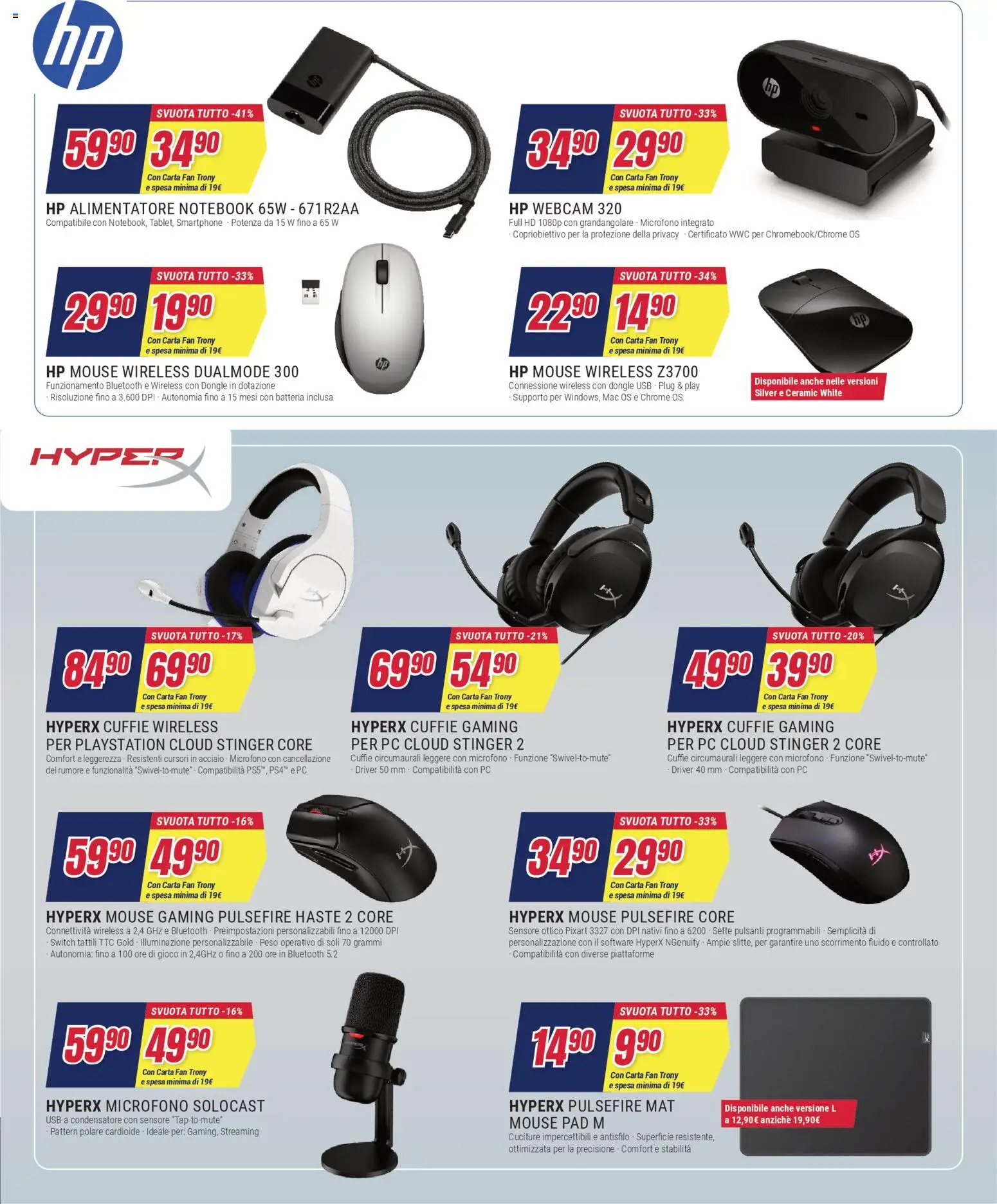 Volantino Trony del 15.01.2026 | Pagina: 13 | Prodotti: Notebook, Cuffie, Fan, Batteria