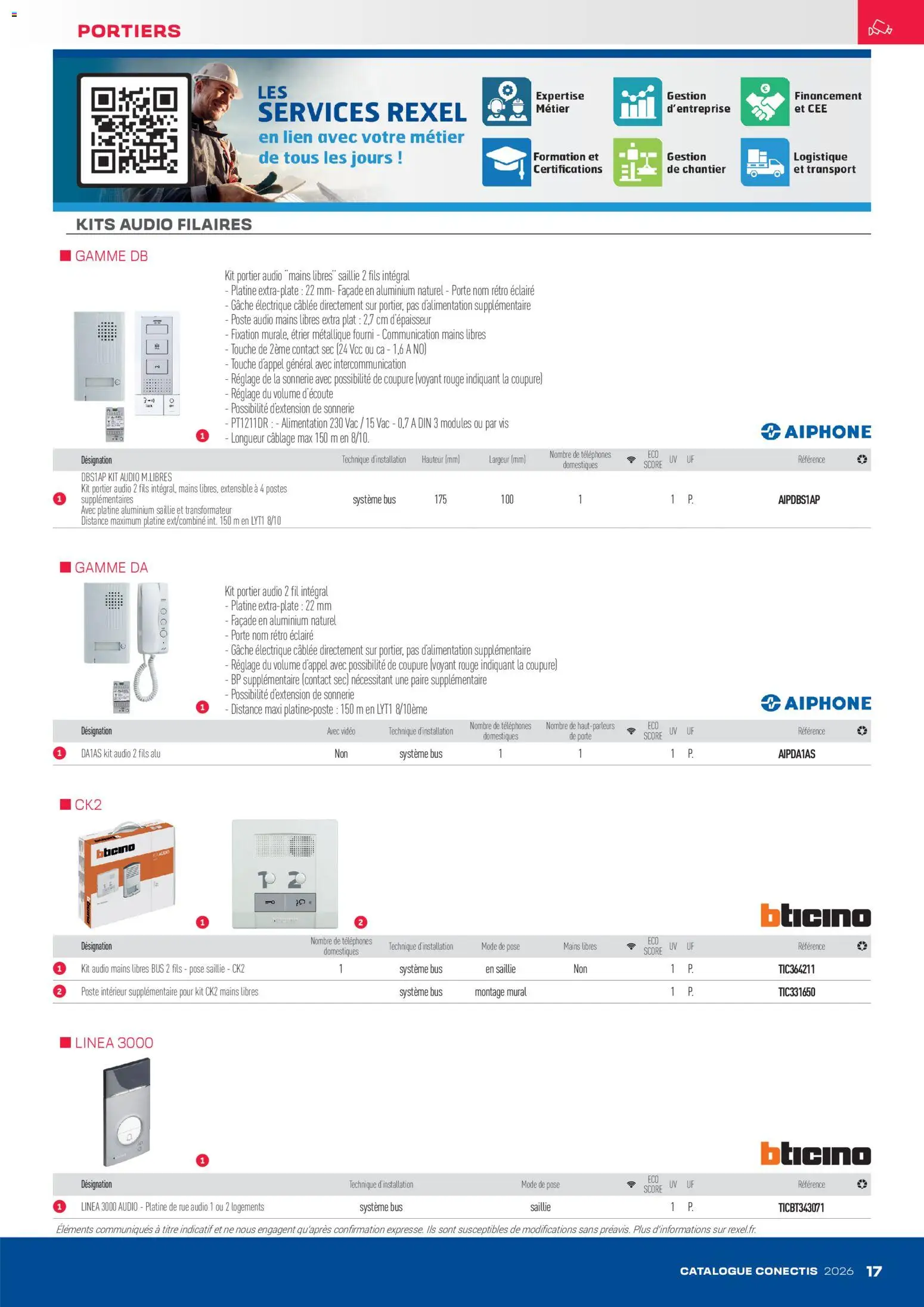 {H1} | Page: 17 | Produits: Vidéo, Audio, Porte, Portier