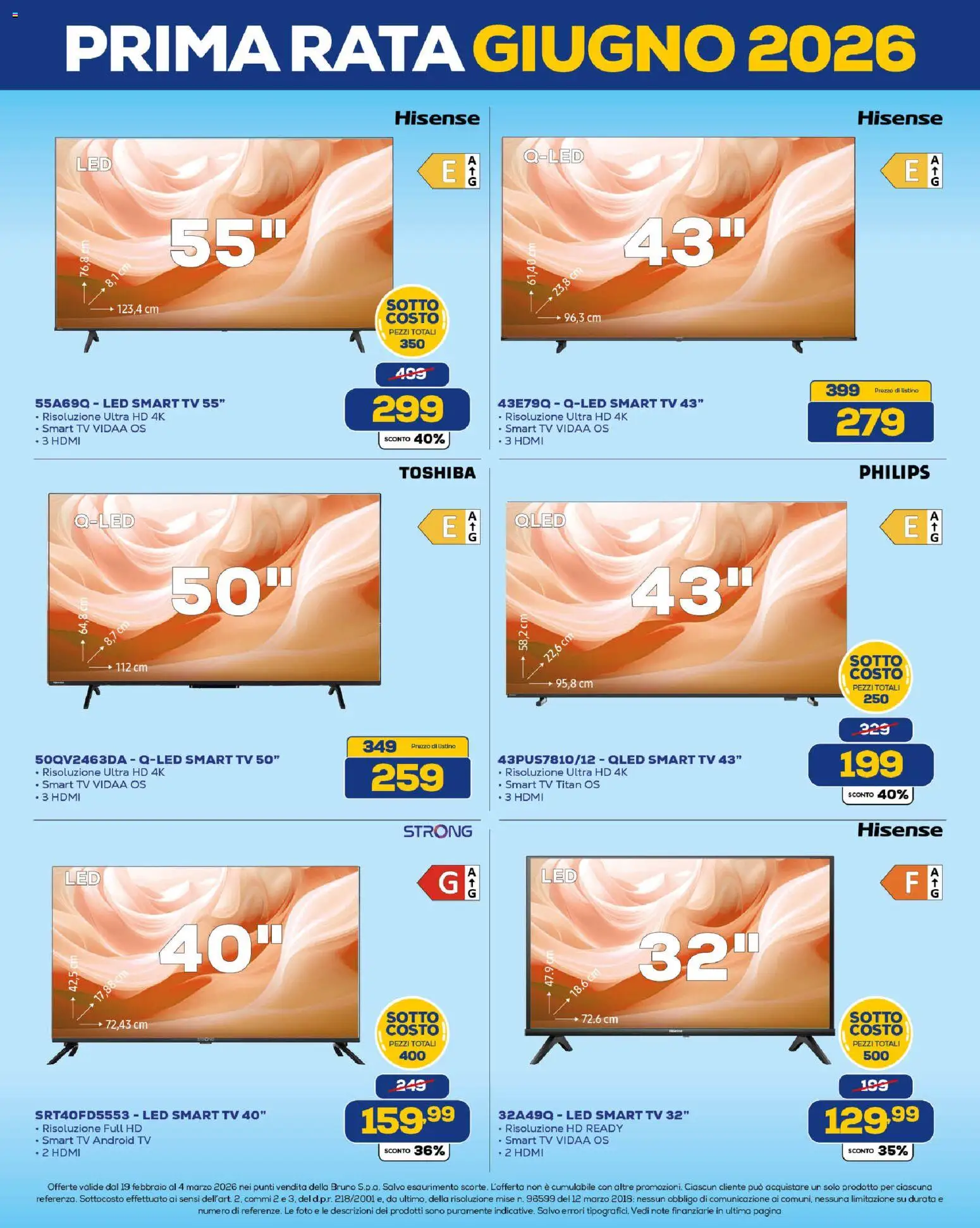 Volantino Euronics del 19.02.2026 | Pagina: 26 | Prodotti: smart TV, TV