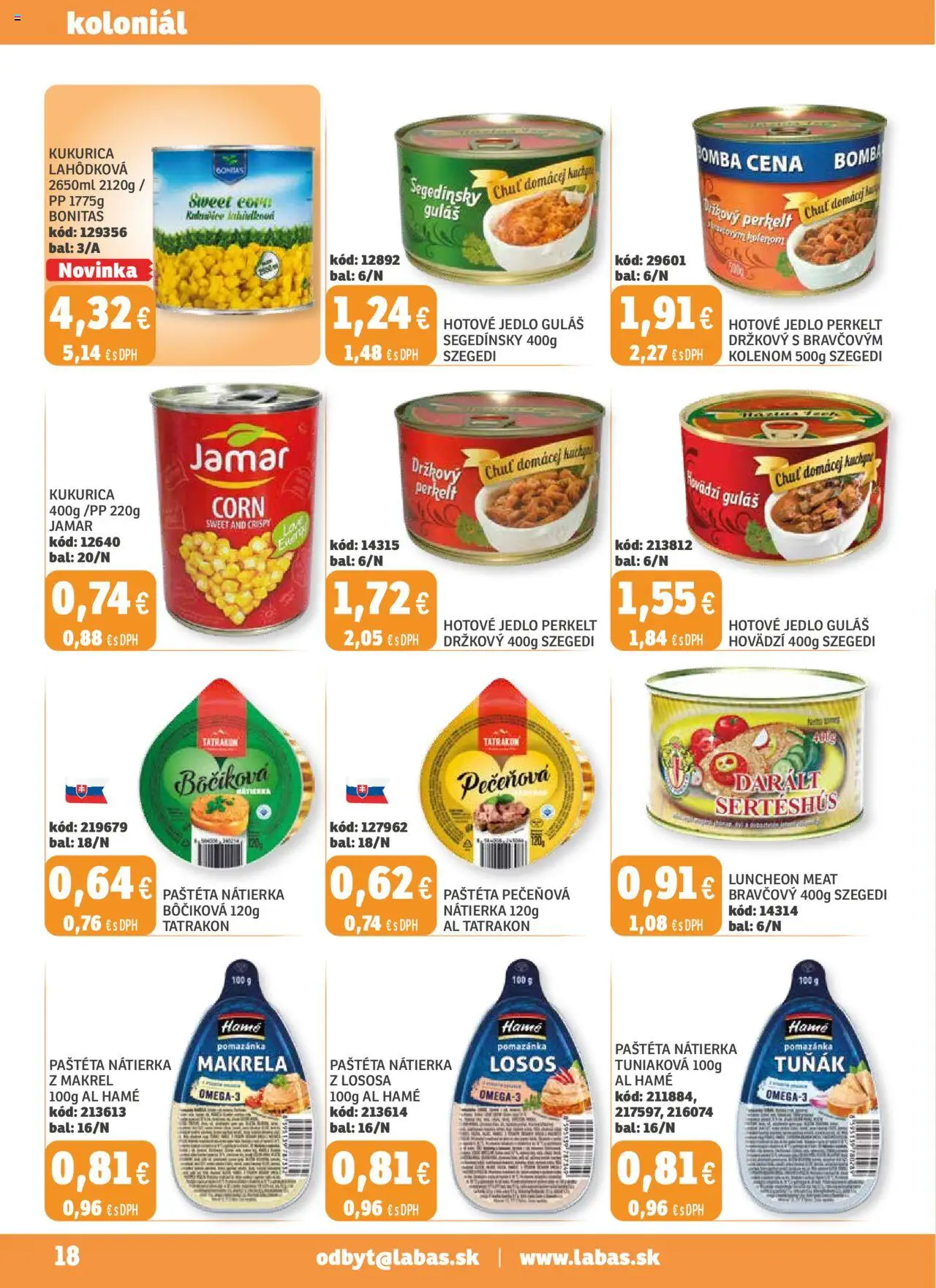 Labaš magazín │ platný od 25.07.2025 | Strana: 18 | Produkty: Kuchyne, Losos, Kukurica