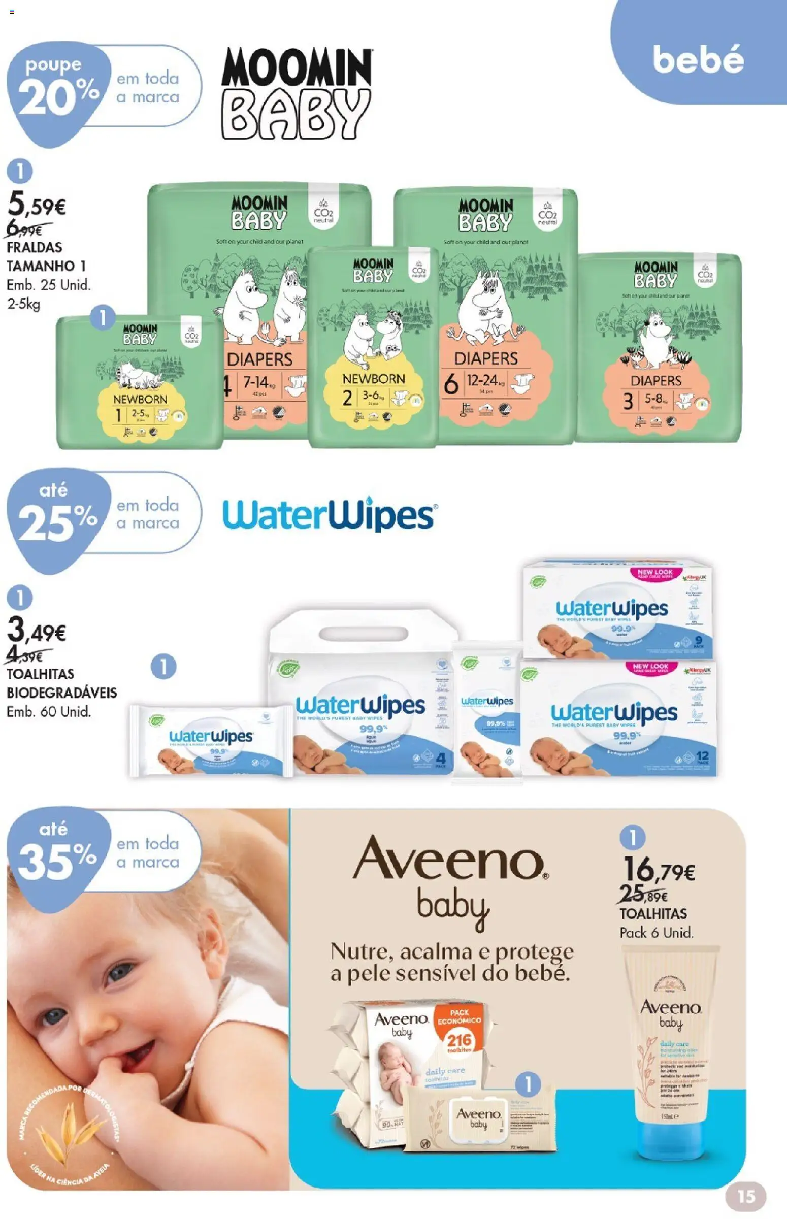 Pingo Doce - Bem Estar Primavera Lojas │ válido de 07.04.2026 | Página: 15 | Produtos: Aveia, Fraldas