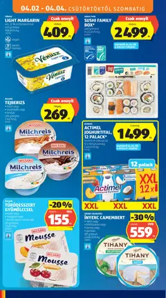 DANONE ACTIMEL JOGHURTITAL, 12 PALACK*, multifruit-kókusz ízű, 12 x 100 g/csomag - amely érvényes a következő dátumtól: 02.04.2026 | Oldal: 16