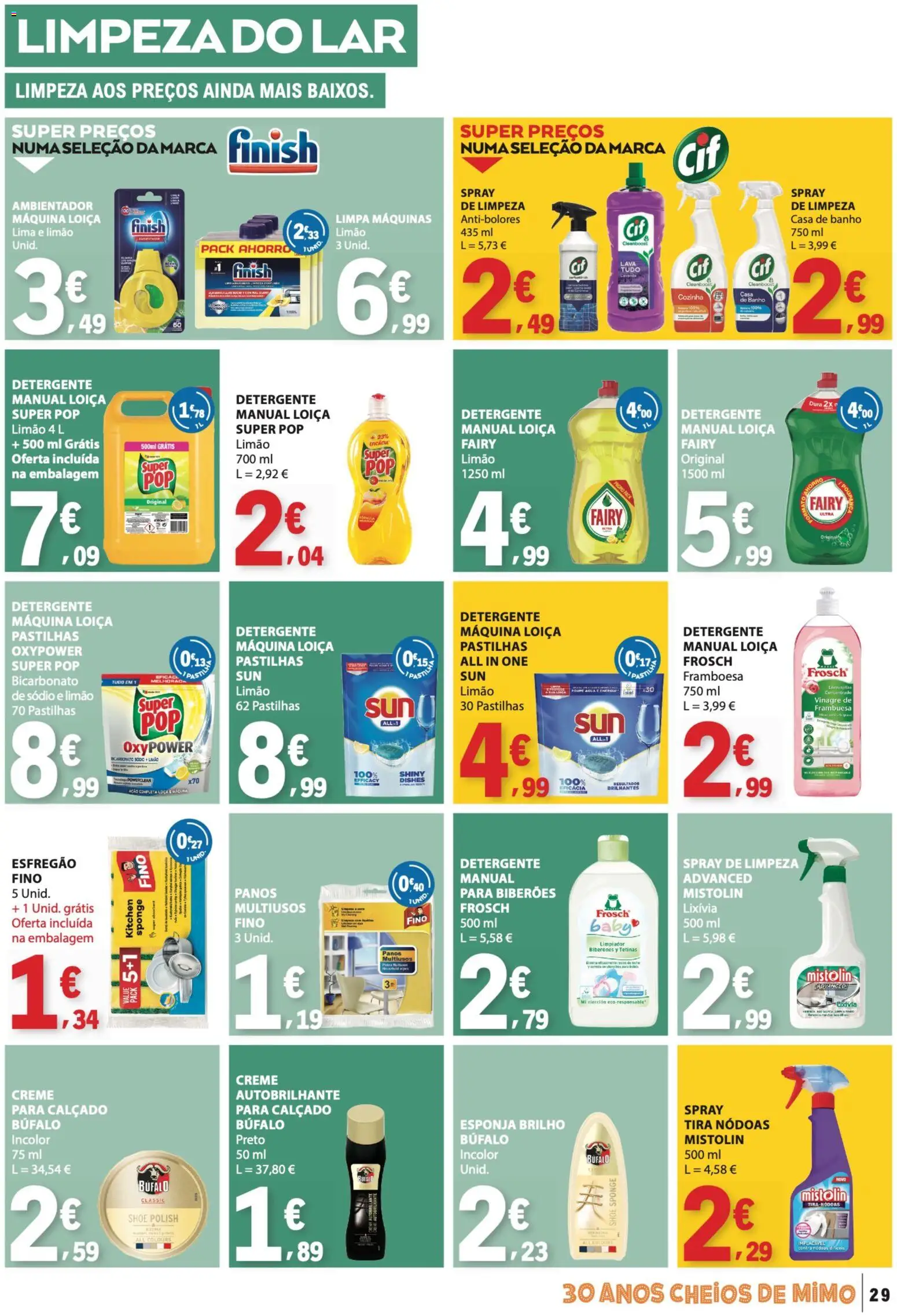 E.Leclerc folheto │ válido de 23.04.2026 | Página: 29 | Produtos: Esfregão, Esponja, Bicarbonato, Creme