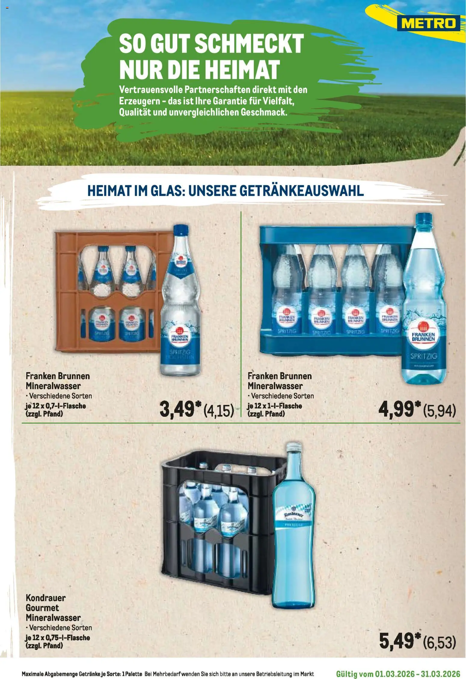 Metro Regionaler Flyer – gültig ab 01.03.2026 | Seite: 107 | Produkte: Mineralwasser