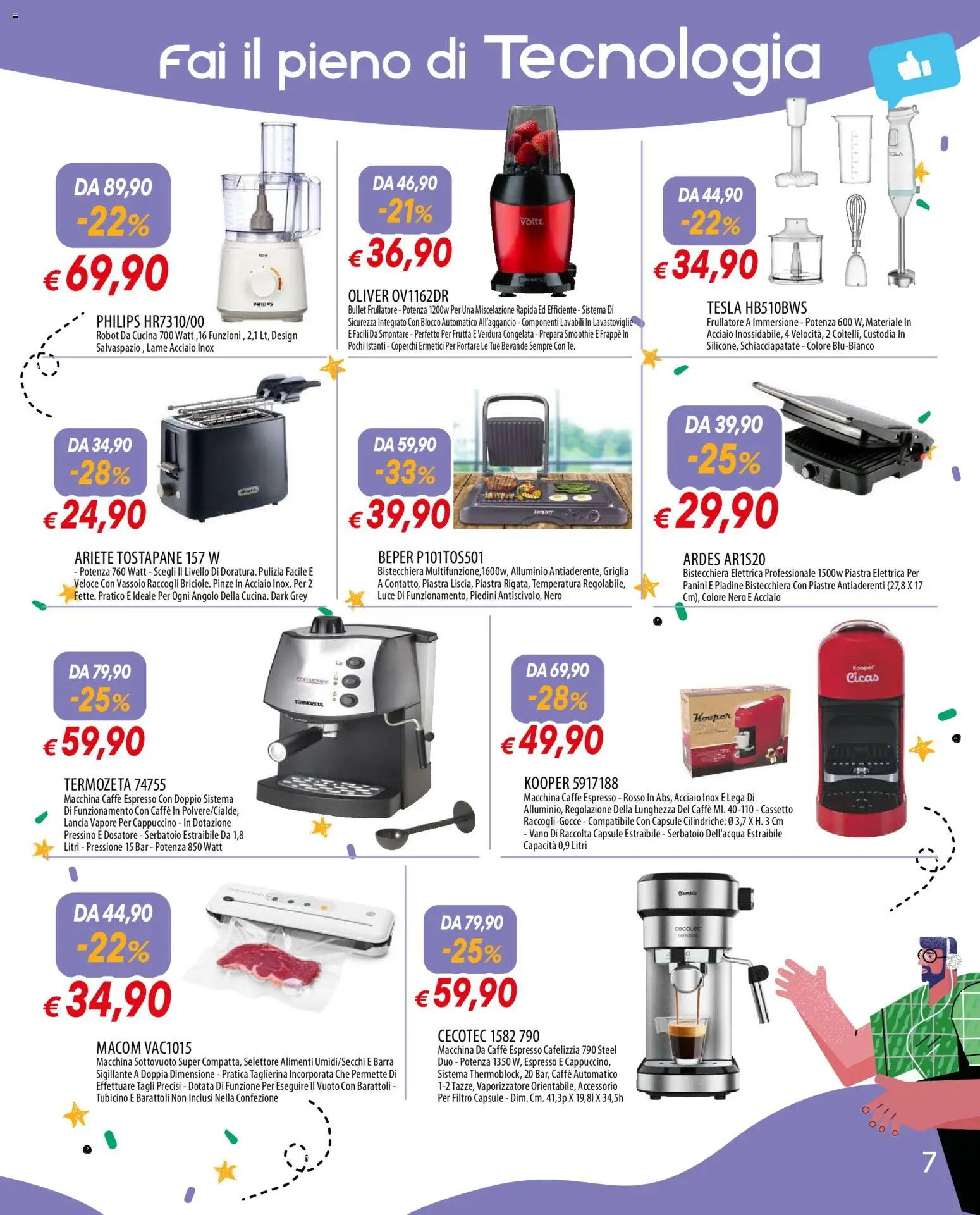 Volantino Galassia del 23.03.2026 | Pagina: 7 | Prodotti: Caffè, Alluminio, Griglia, Robot da cucina