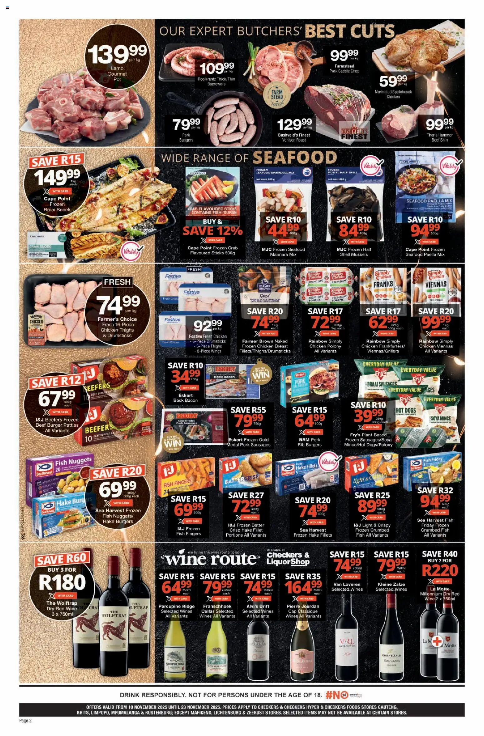 New Checkers catalogue – valid from 09.11.2025 | Page: 2 | Products: Light, Pork, Hammer, Soya mince
