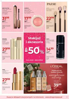 Pogląd oferty "Jawa Gazetka" - ważna od 04.12.2025 | Strona: 3 | Produkty: Pomadka, Makijaż, Róż, Tusz do rzęs