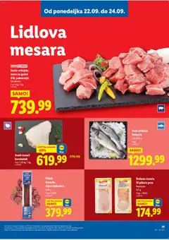 Lidl katalog - važi od 18.09.2025 | Strana: 35 | Proizvode: Pileća prsa, Svinjsko meso, Kobasica, Meso za gulaš