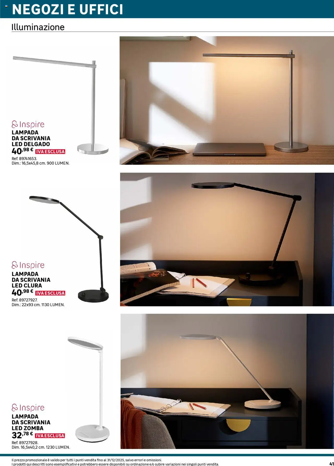 Volantino Leroy Merlin del 02.06.2025 | Pagina: 41 | Prodotti: Scrivania, Lampada, Lampada da scrivania