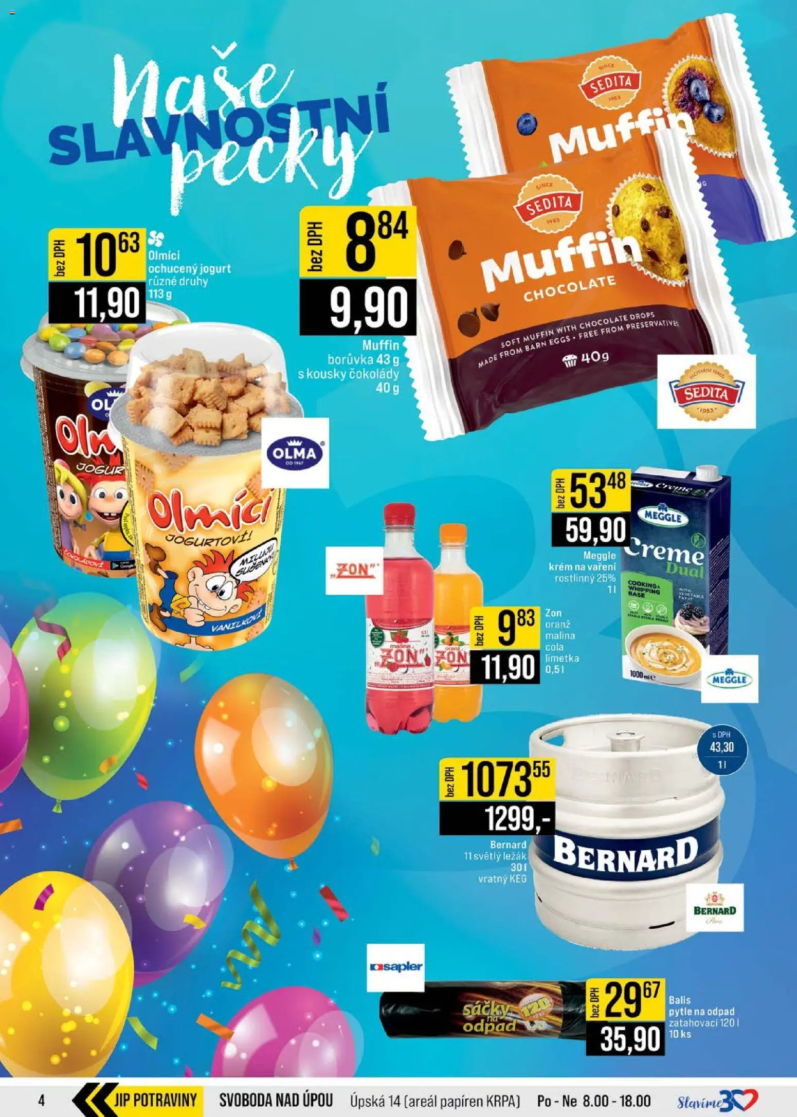 Jip leták - Cash & Carry od 05.11.2025 | Strana: 4 | Produkty: Jogurt, Potraviny, Pytle na odpad, Cola