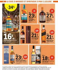 E.Leclerc - Prévisualisation de BLENDED MALT SCOTCH WHISKY SMOKEY "MONKEY SHOULDER", 40.00% vol. 70 cl. Le L: 39,56 €. valide à partir de 28.10.2025 | Page: 42 | Produits: Whisky, Monkey shoulder, Thé