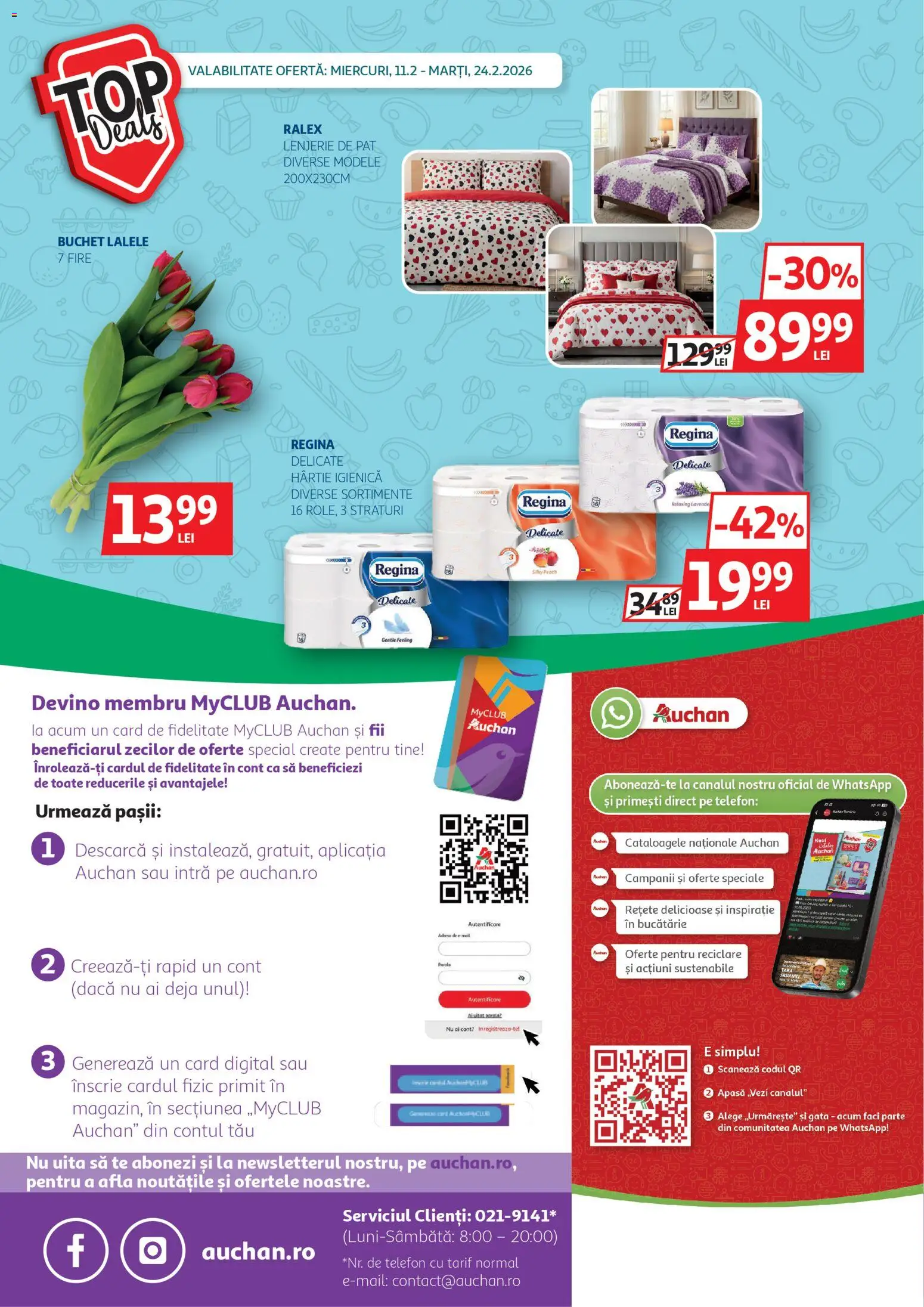 Noul catalog Auchan – valabil de la 11.02.2026 | Pagină: 27 | Produse: Telefon, Pat, Lenjerie de pat, Bucătărie