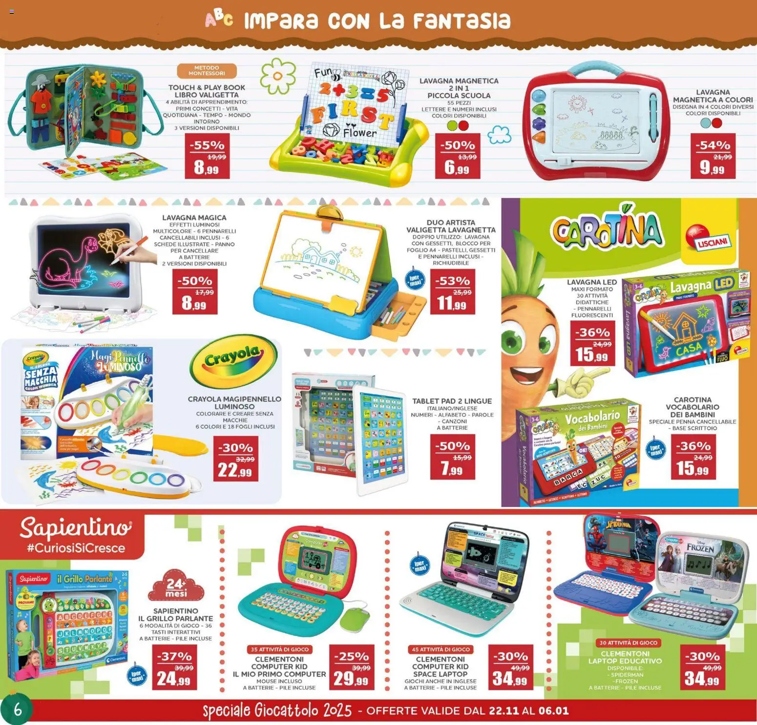 Volantino Happy Casa del 22.11.2025 | Pagina: 6 | Prodotti: Tablet, Computer, Gioco, Valigetta