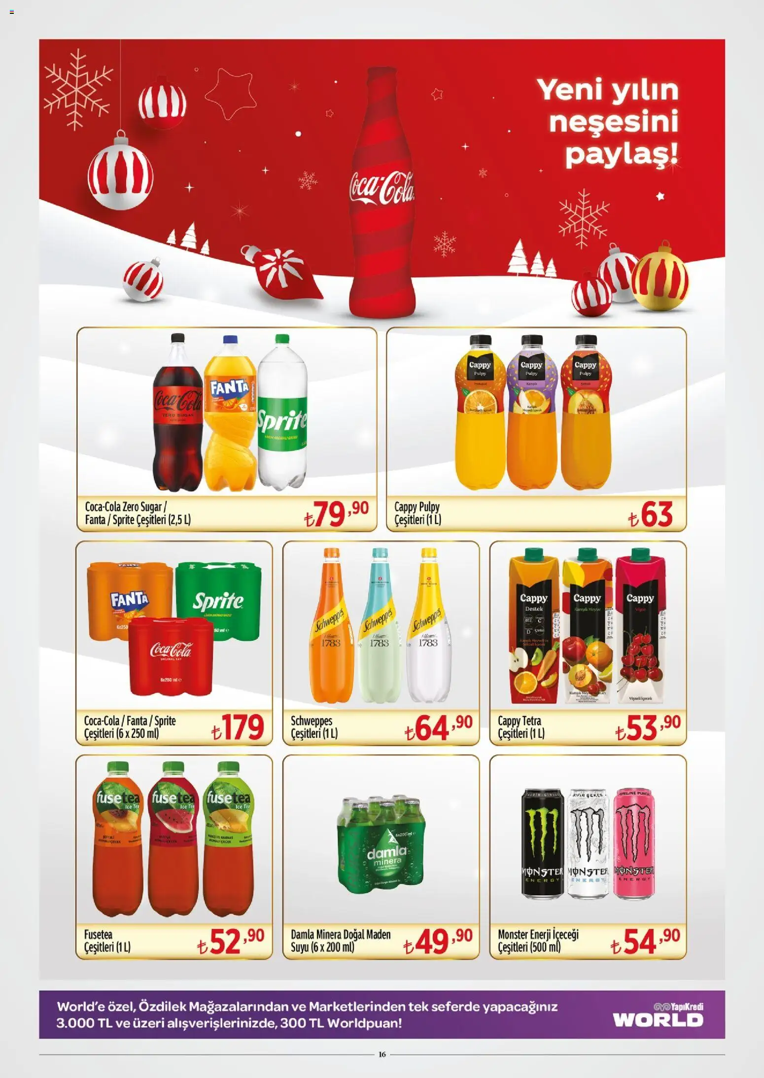 Özdilek Katalog - 17.12.2025 tarihinden itibaren geçerlidir | Sayfa: 16 | Ürünler: Şeker, Maden suyu, Fanta, Sprite