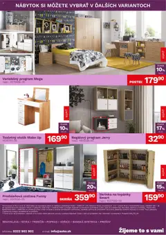 Nové ASKO nábytok akcie – leták je platný od 18.09.2025 | Strana: 4 | Produkty: Nábytok, Skriňa, Toaletný stolík, Predsieňová zostava