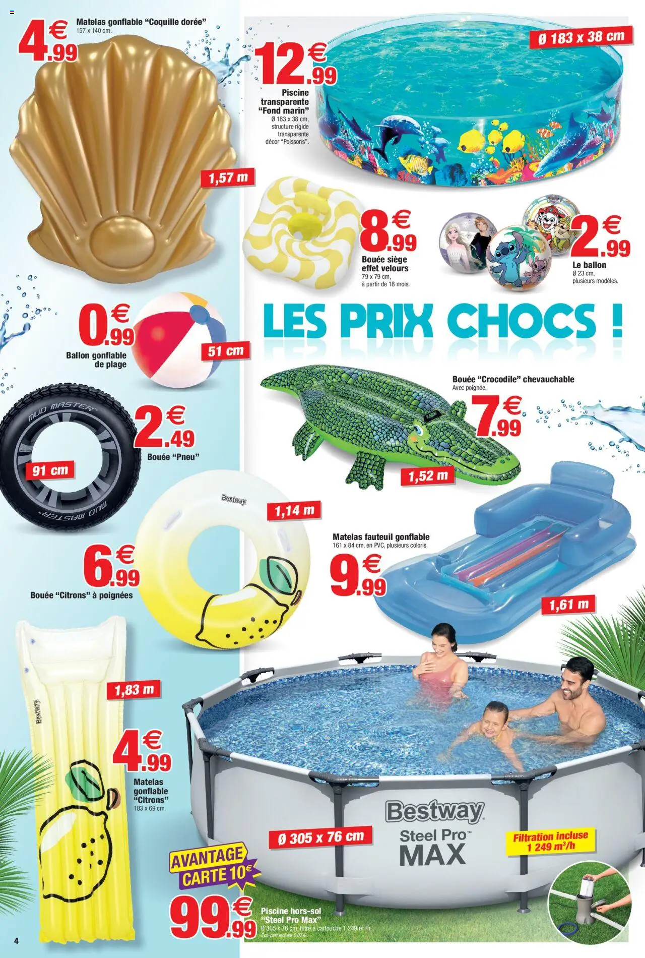  | Page: 4 | Produits: Matelas gonflable, Bouée, Poignées, Matelas