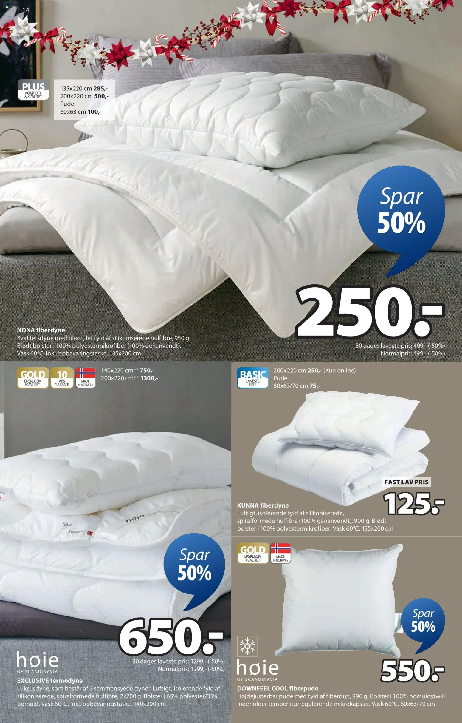 JYSK tilbudsavis – gyldig fra 17.12.2025 | Side: 14 | Produkter: Pude, Søm
