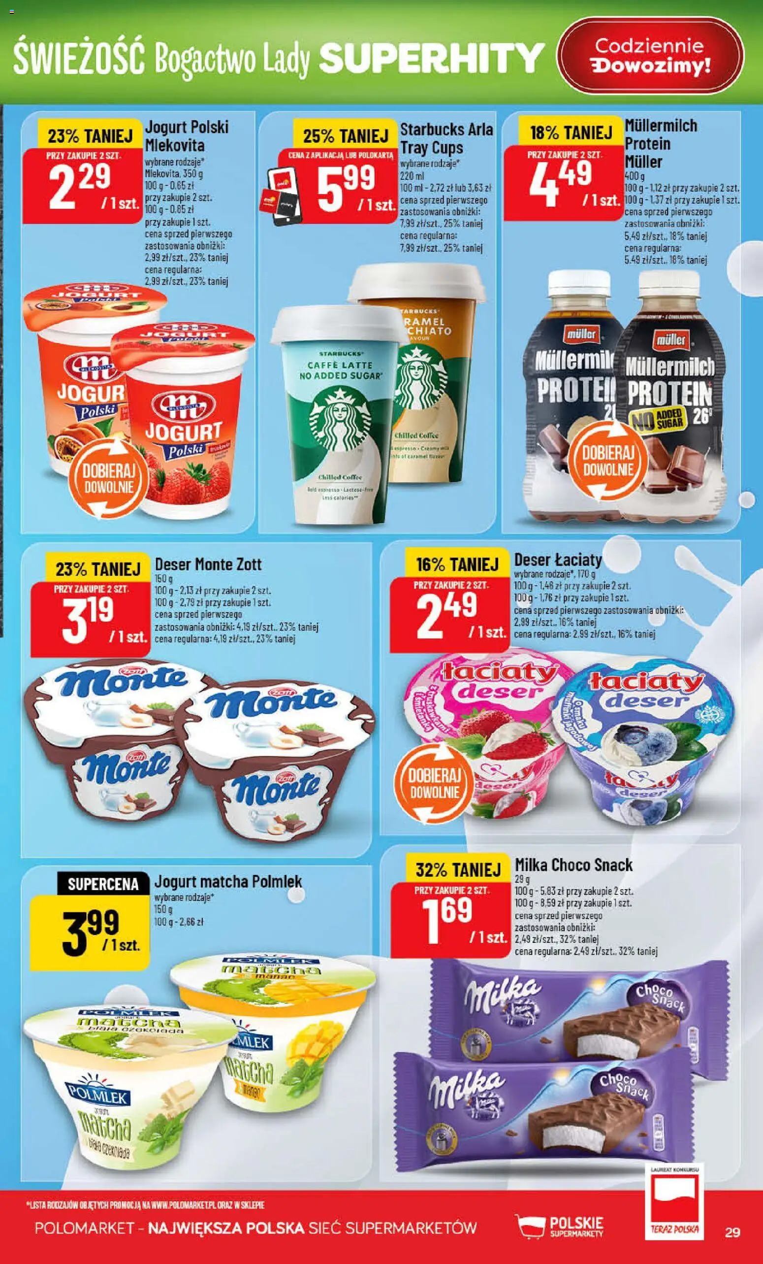 POLOmarket gazetka od 08.04.2026 | Strona: 29 | Produkty: Milka, Jogurt