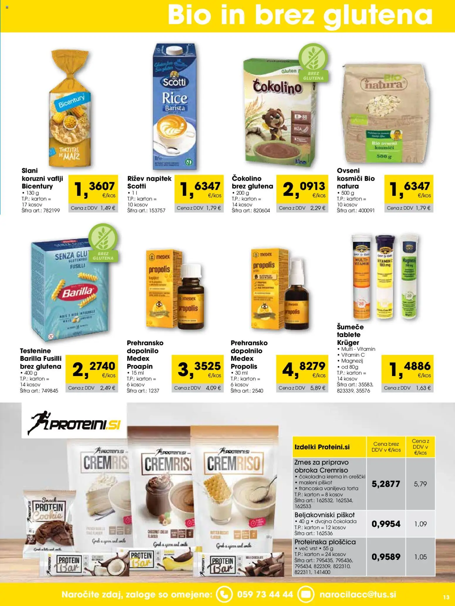 Novi Tuš katalog ponudbe – veljaven od 01.01.2026 | Stran: 13 | Izdelki: Vaflji, Kosmici, Testenine, Orescki