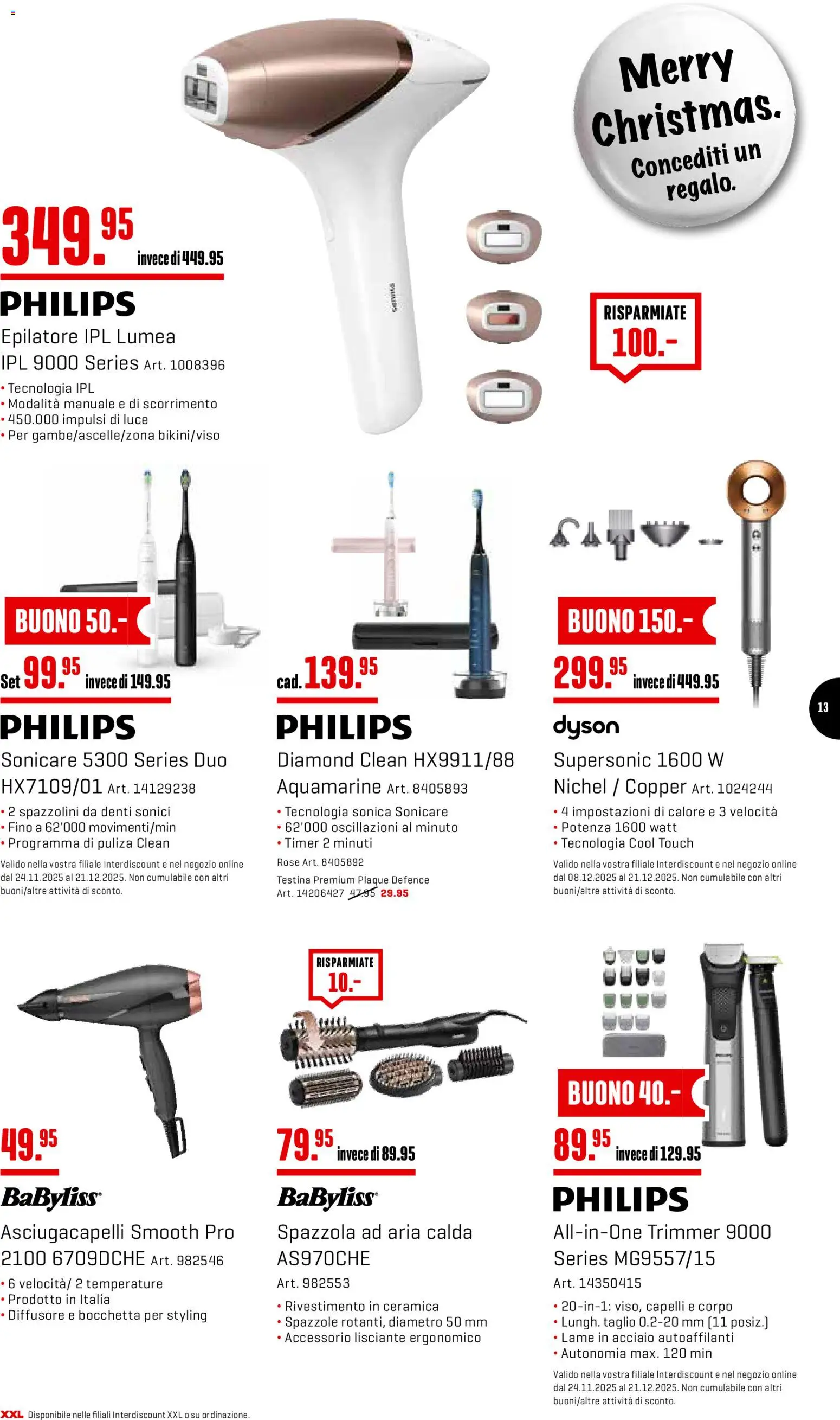 Interdiscount Aktionen Christmas IT – gültig ab 15.12.2025 | Seite: 13 | Produkte: Philips, Dyson