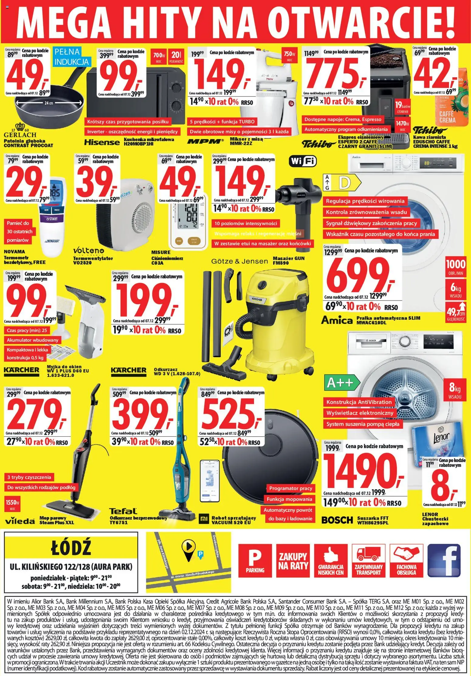 Mediaexpert Gazetka - Wielkie otwarcie Łódź  od 27.11.2025 | Strona: 8 | Produkty: Pralka, Suszarka, Ekspres ciśnieniowy, Robot sprzątający