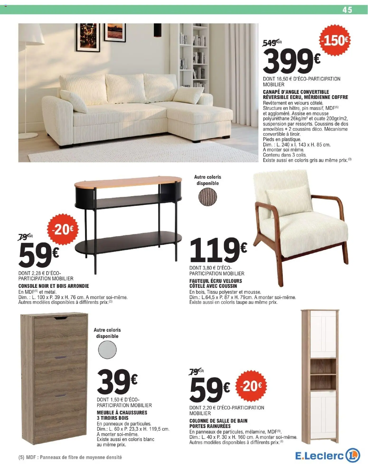 {H1} | Page: 45 | Produits: Meuble, Mousse, Suspension, Tiroirs