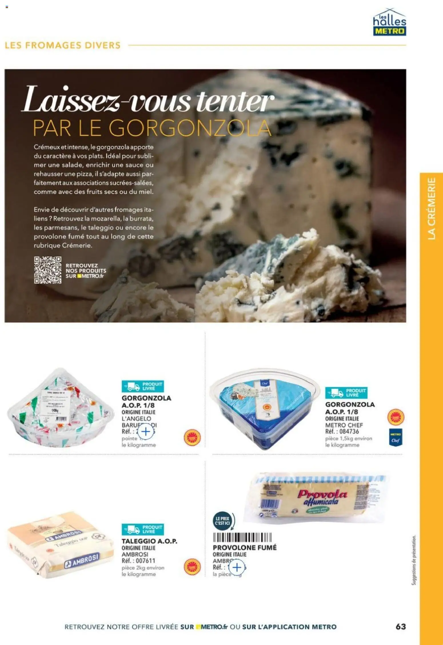 {H1} | Page: 63 | Produits: Provolone, Livre, Fruits secs
