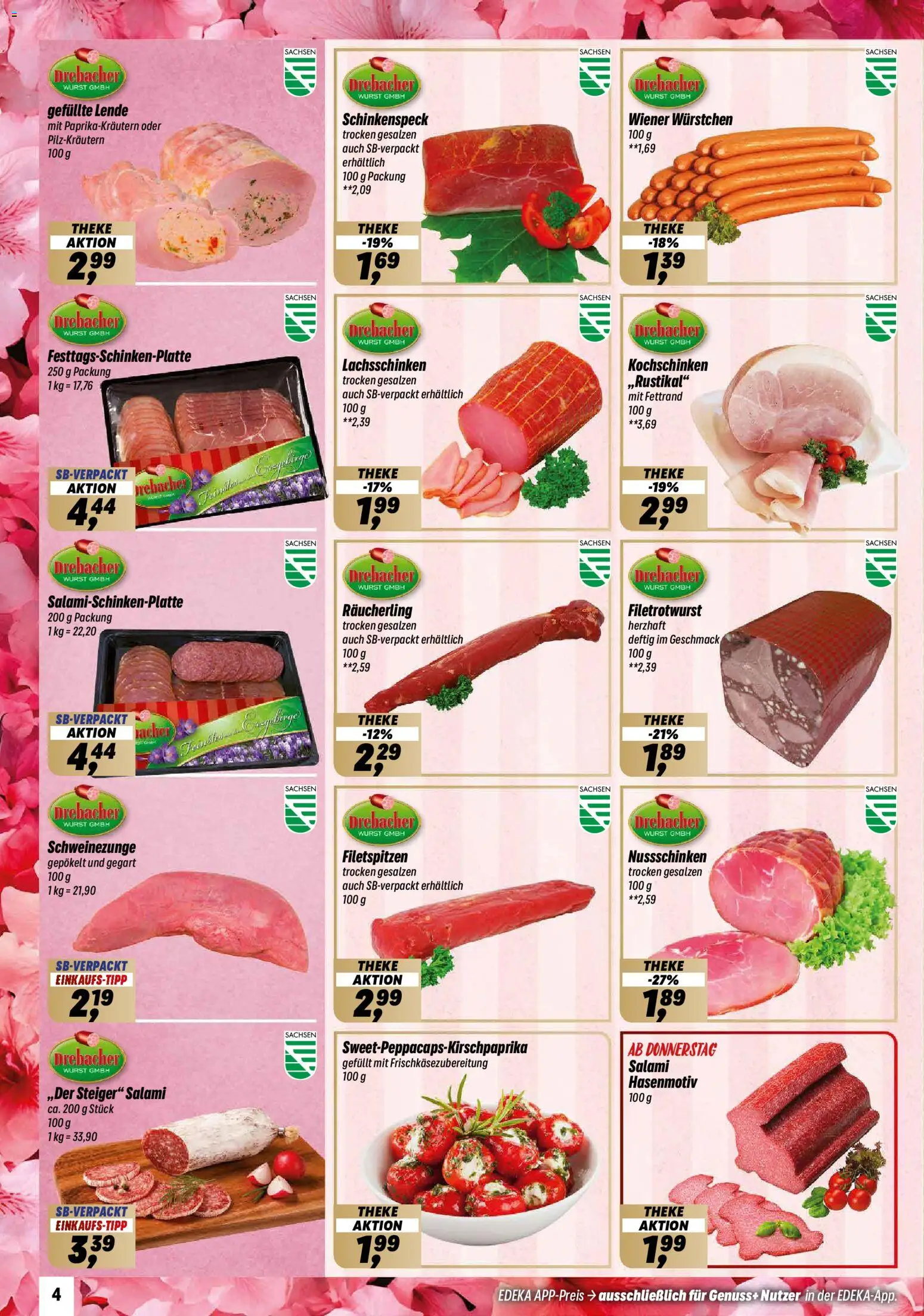 Simmel Prospekt 	 – gültig ab 30.03.2026 | Seite: 4 | Produkte: Wiener wurstchen, Theke, Wurst, Salami