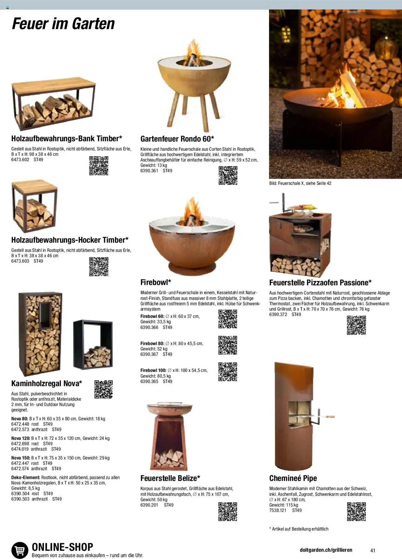 DO IT+GARDEN MIGROS Aktionen Grill  ab 26.02.2024 | Seite: 41 | Produkte: Pizza, Gewicht, Grill